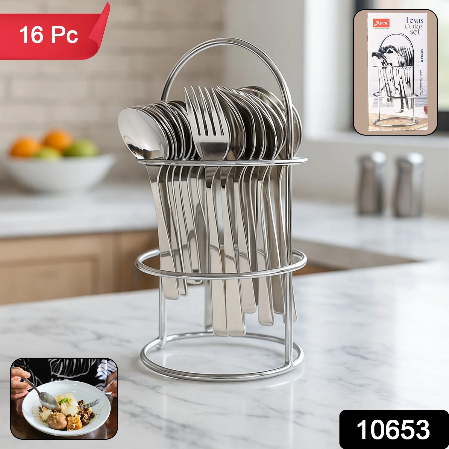 Apex Premium Stainless Steel Cutlery (16  Pc / Set) - Image 2