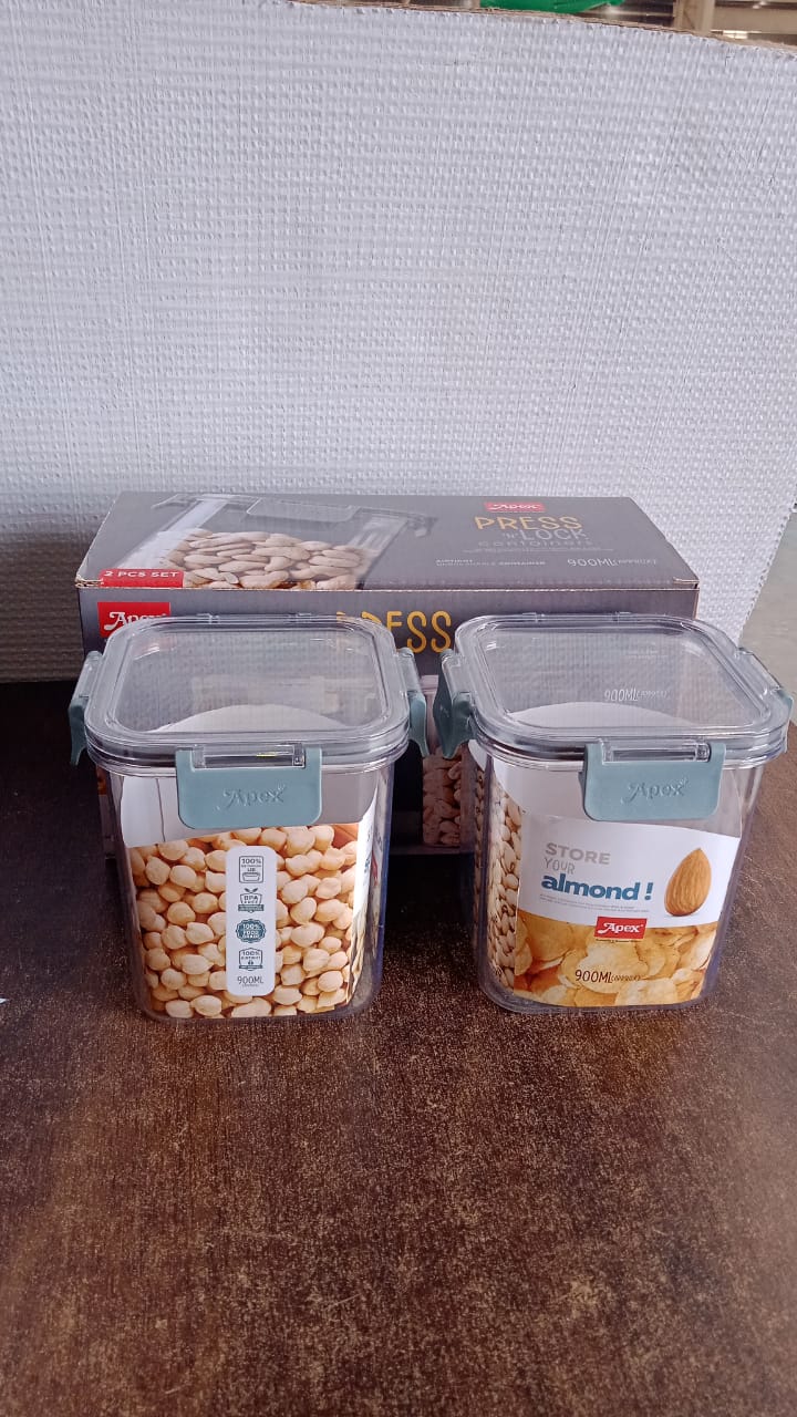 Apex Press N’ Lock Airtight Food Storage Container Set (2Pc/900ml) Approx - Image 8