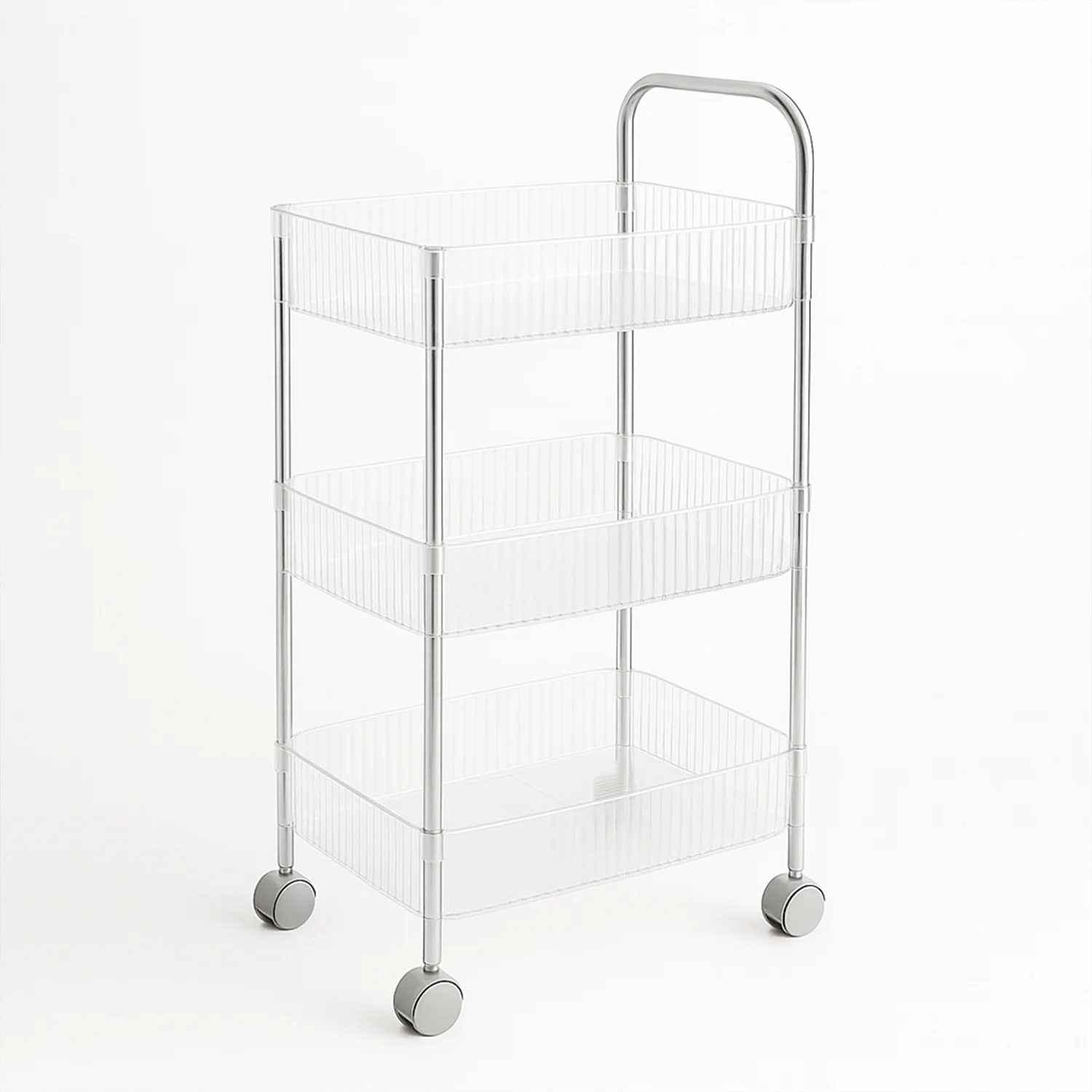 Apex Sapphire 3-Layer Multipurpose Storage Trolley with Wheels - Image 5