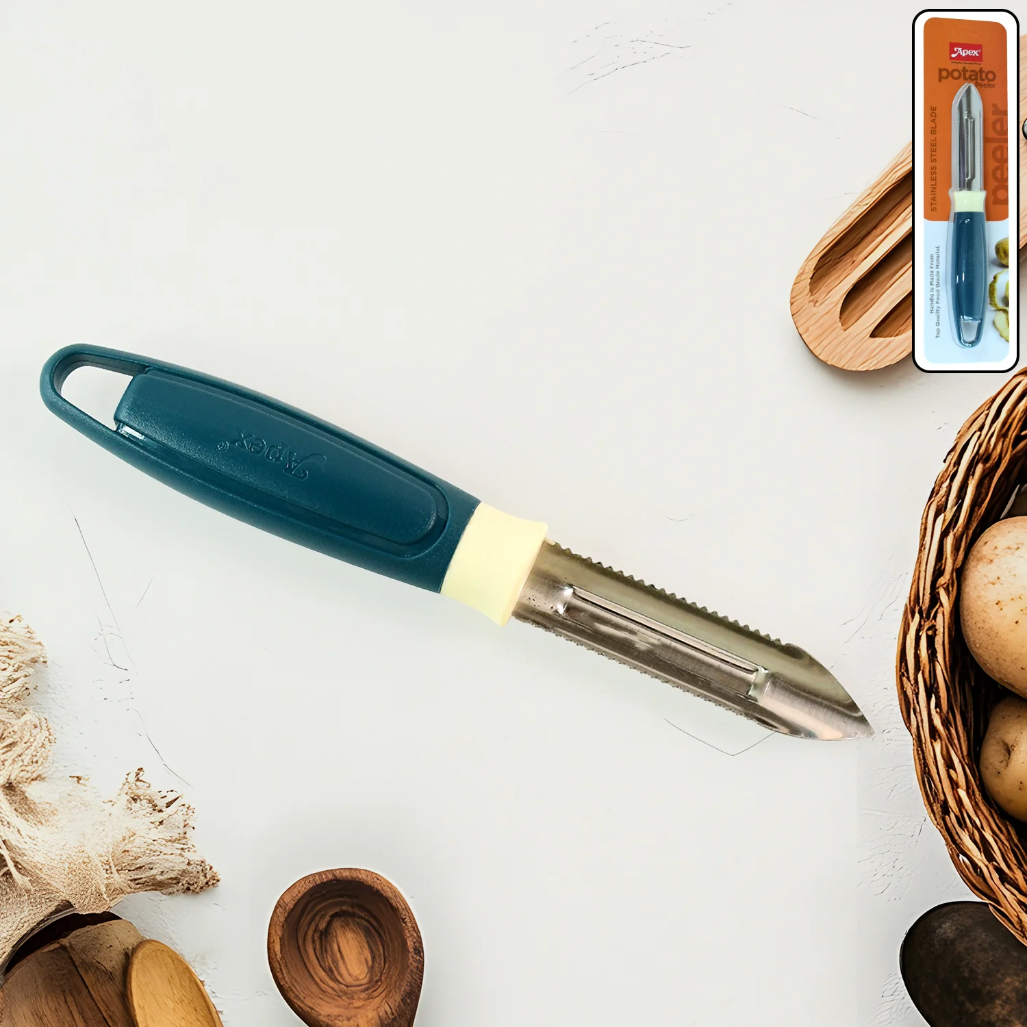 Apex Stainless Steel Blade Potato Peeler (1 Pc) - Image 3