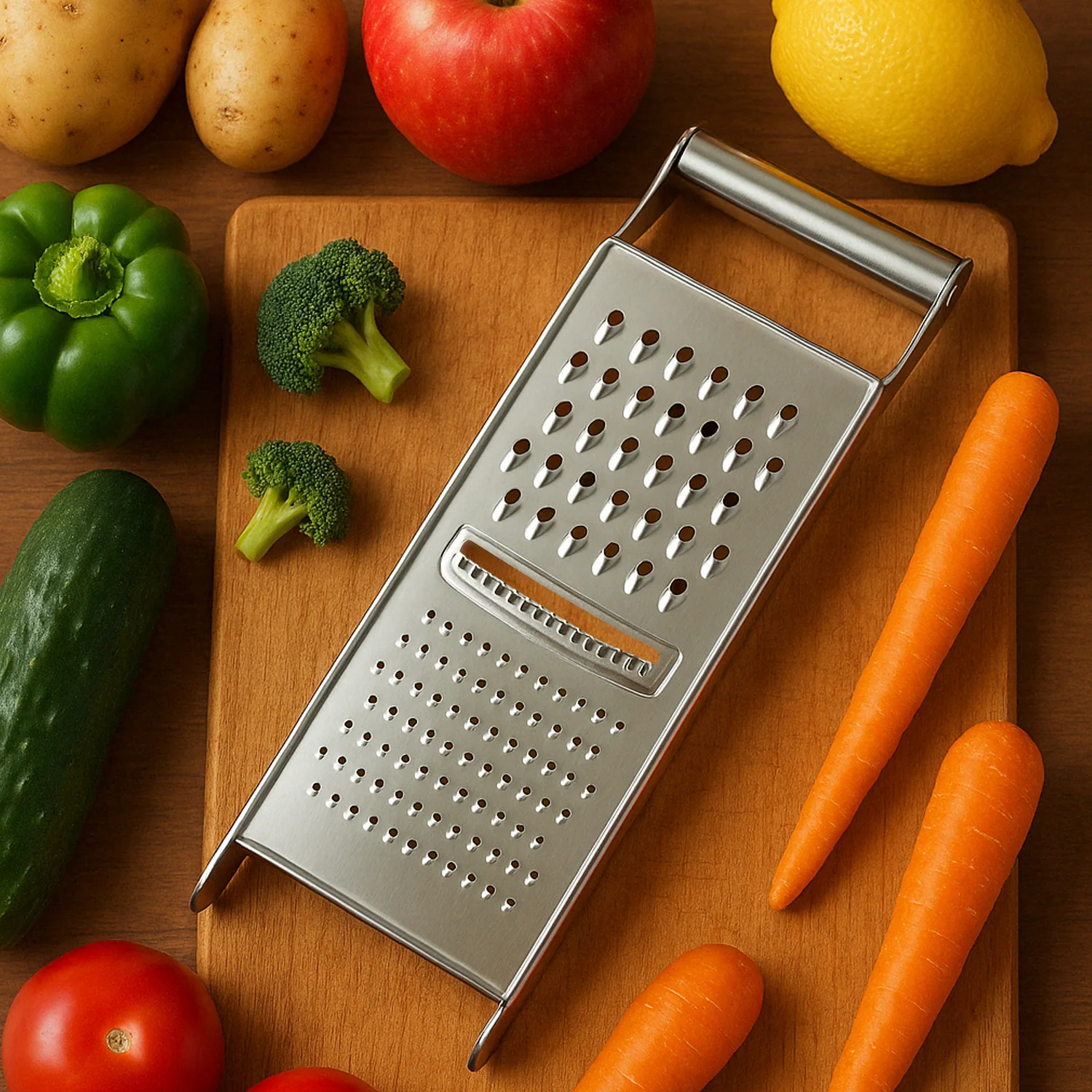 Apex Stainless Steel Grater & Slicer (3 in 1) - Image 3