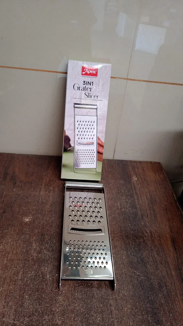 Apex Stainless Steel Grater & Slicer (3 in 1) - Image 8