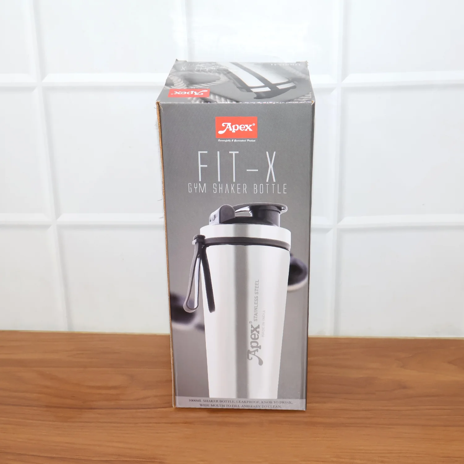 Apex Stainless Steel Gym Shaker Bottle and Spring (1000ML / 1 Pc) - Image 10