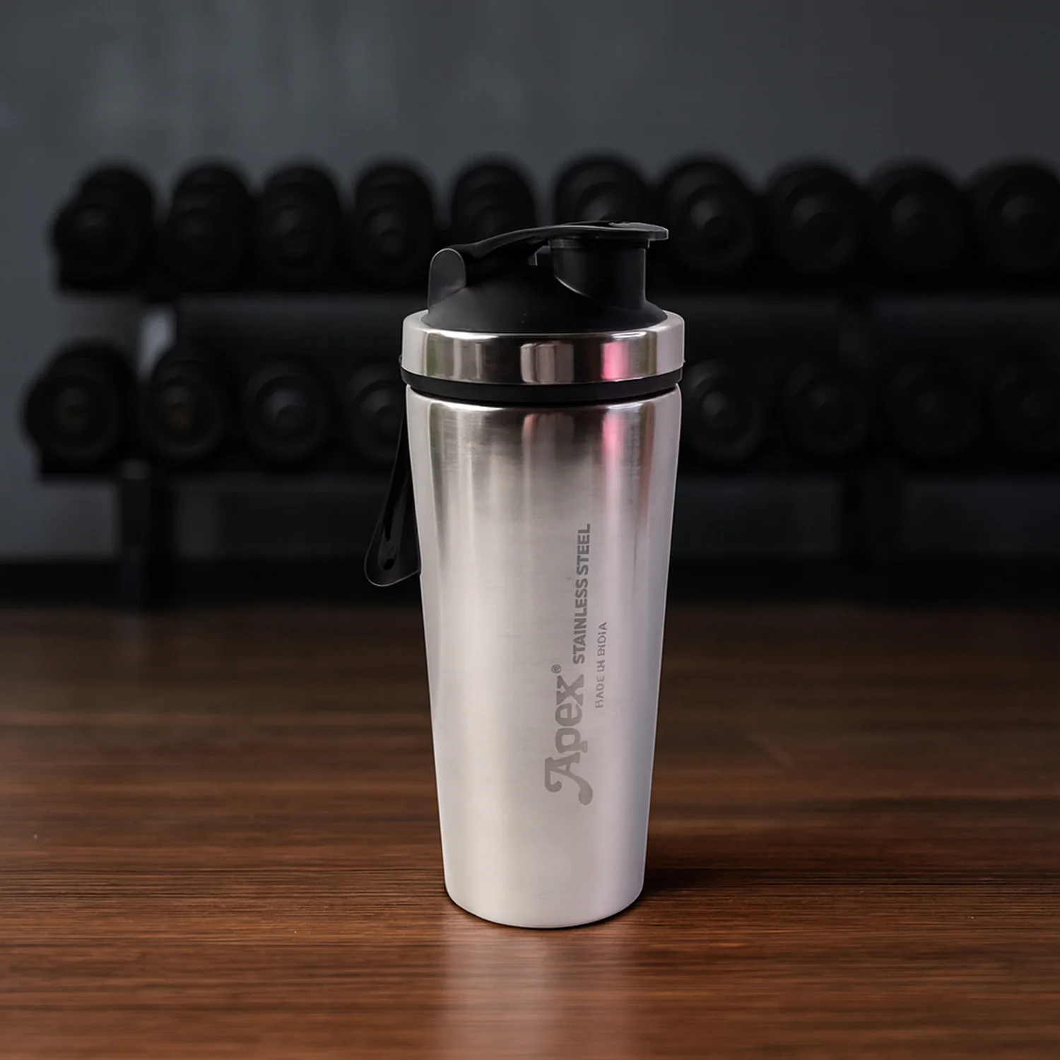 Apex Stainless Steel Gym Shaker Bottle and Spring (1000ML / 1 Pc) - Image 8