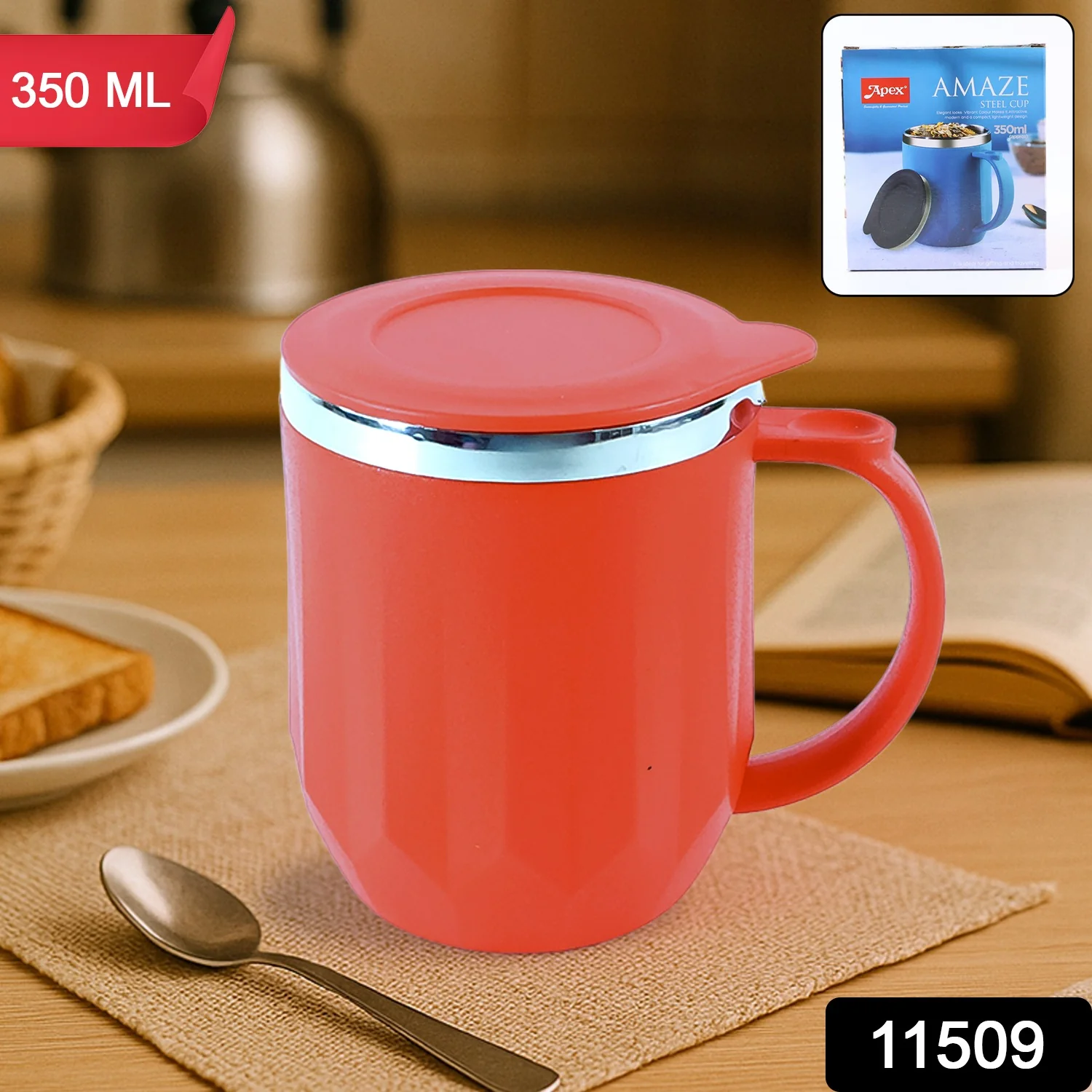 Apex Stainless Steel Insulated Mug, Tumbler 350ML (1 Pc) - Image 2