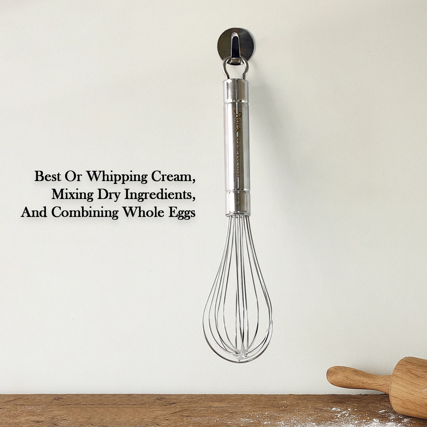 Apex Stainless Steel Small Hand Whisk (1 Pc) - Image 4