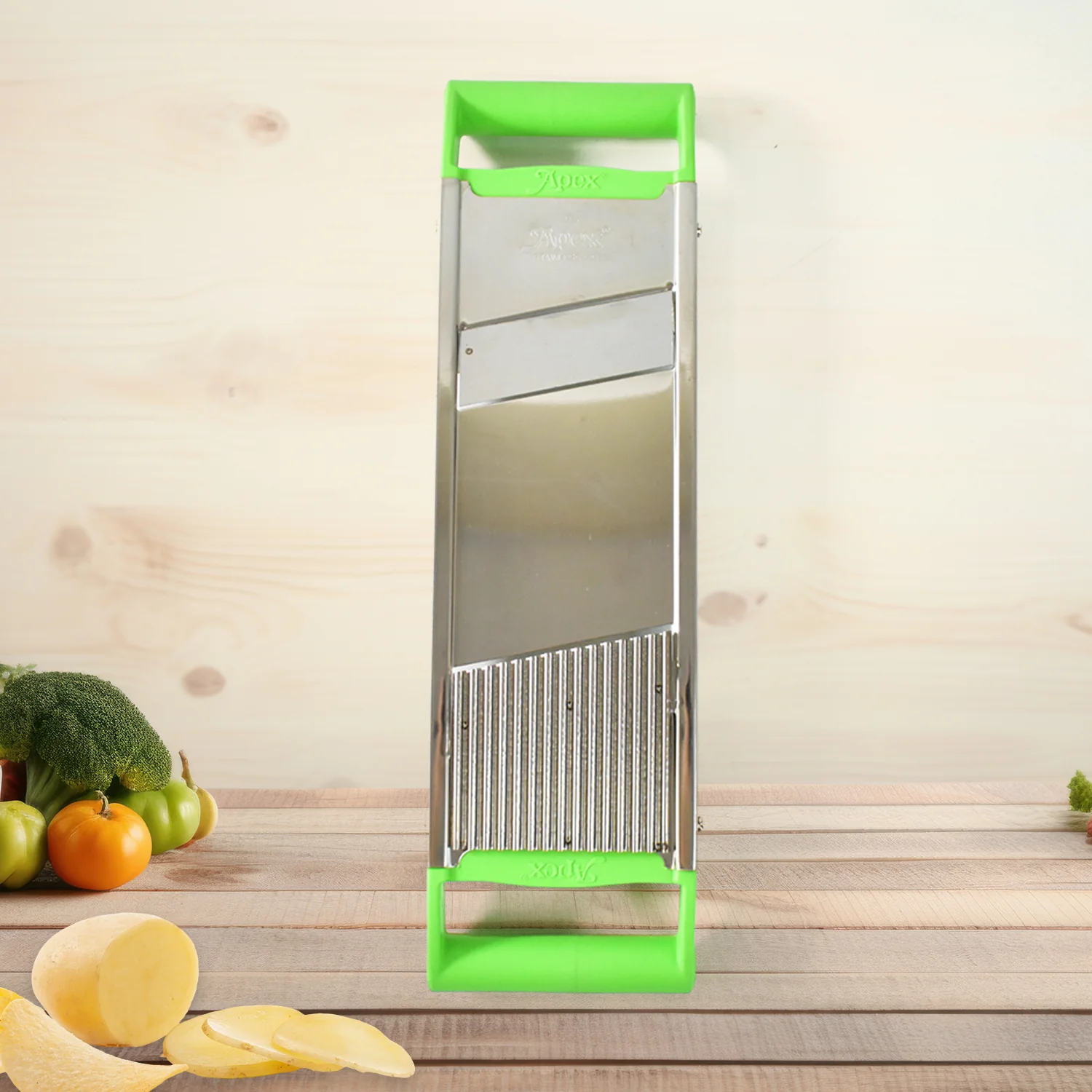 Apex Stainless Steel Vegetable Slicer (2-in-1) - Image 5