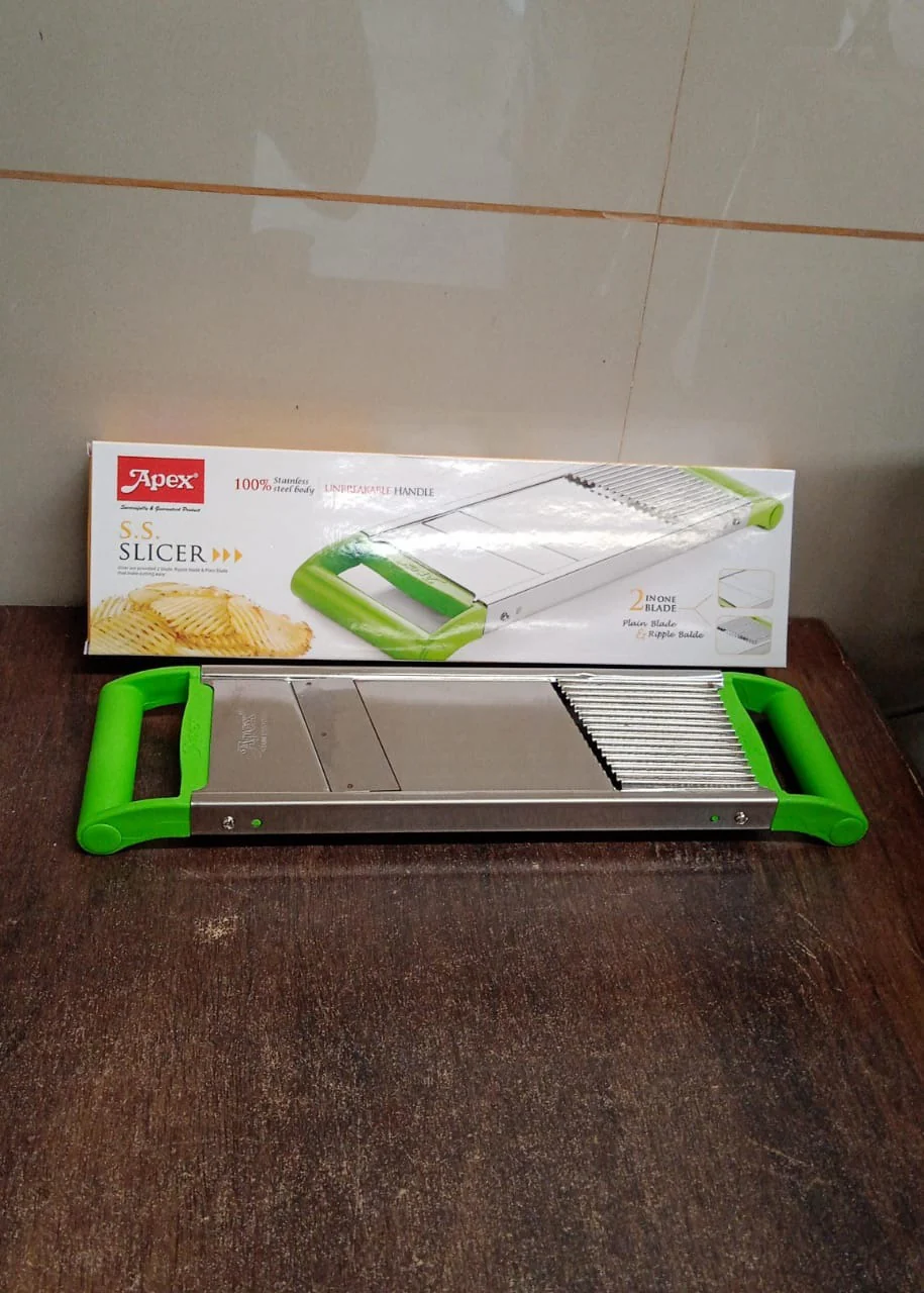 Apex Stainless Steel Vegetable Slicer (2-in-1) - Image 9