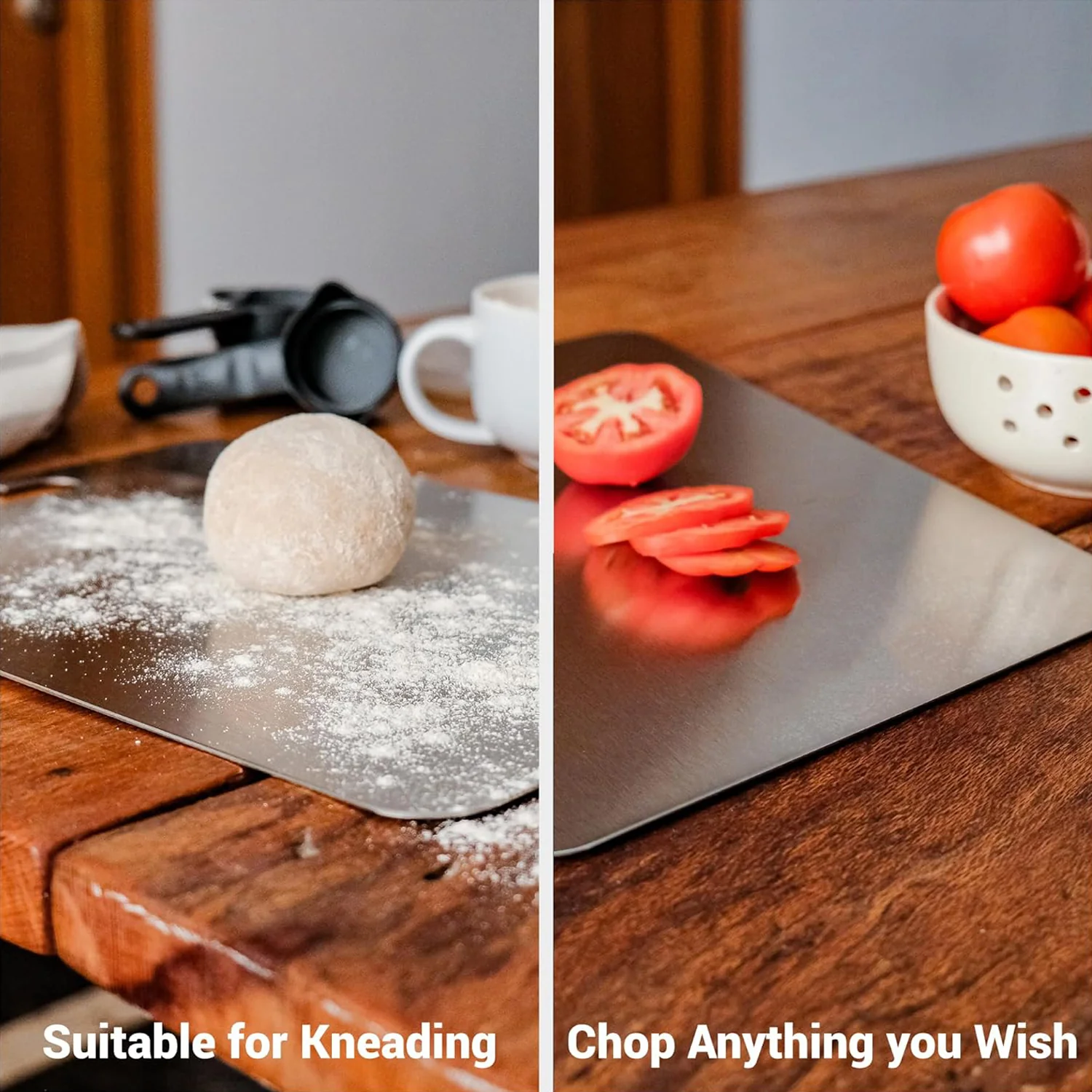 Apex Steel-X Stainless Steel Medium Chopping Board - Image 5