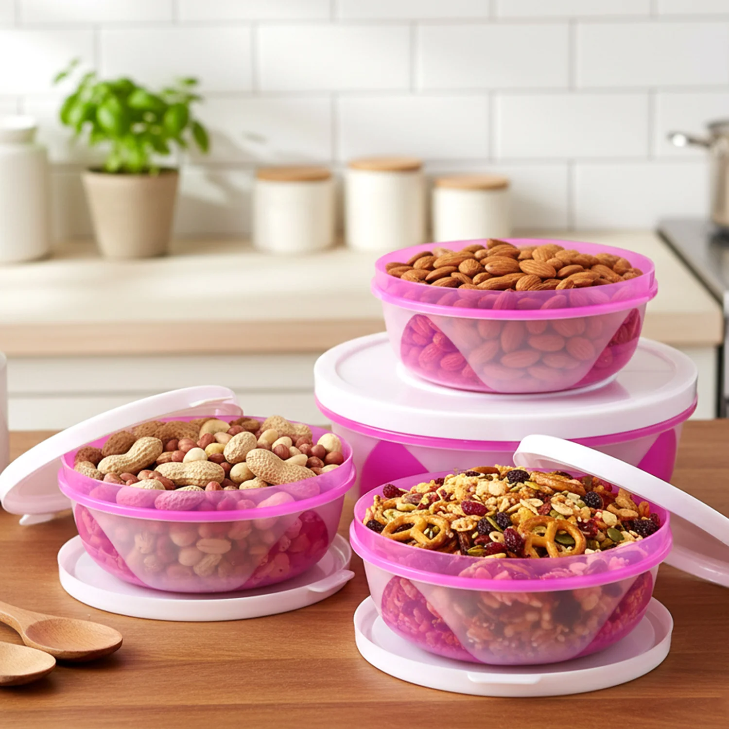 Apple Set of 3 Plastic Storage Containers (1 Pc) - Image 4