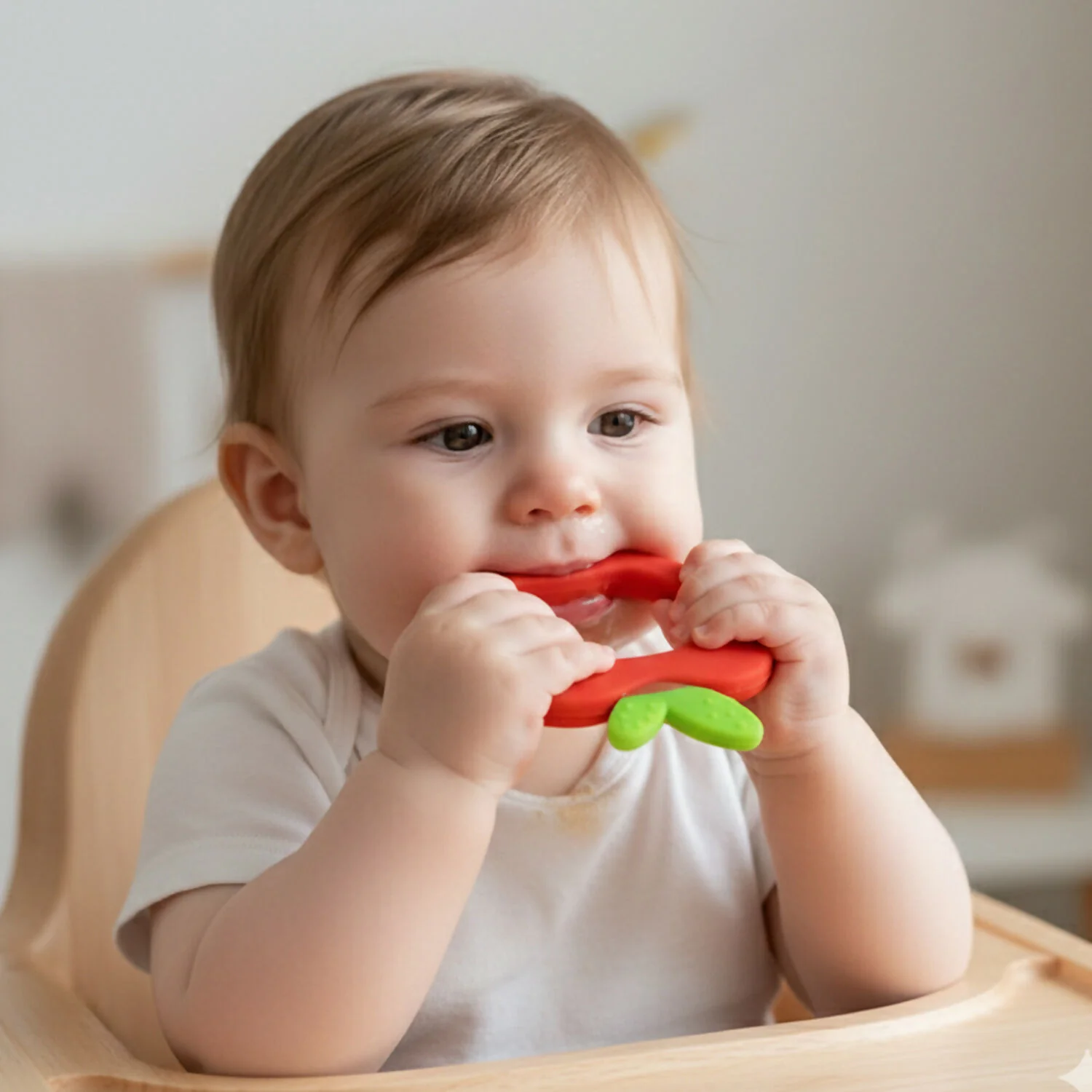 Apple shaped silicone baby teether - Image 5