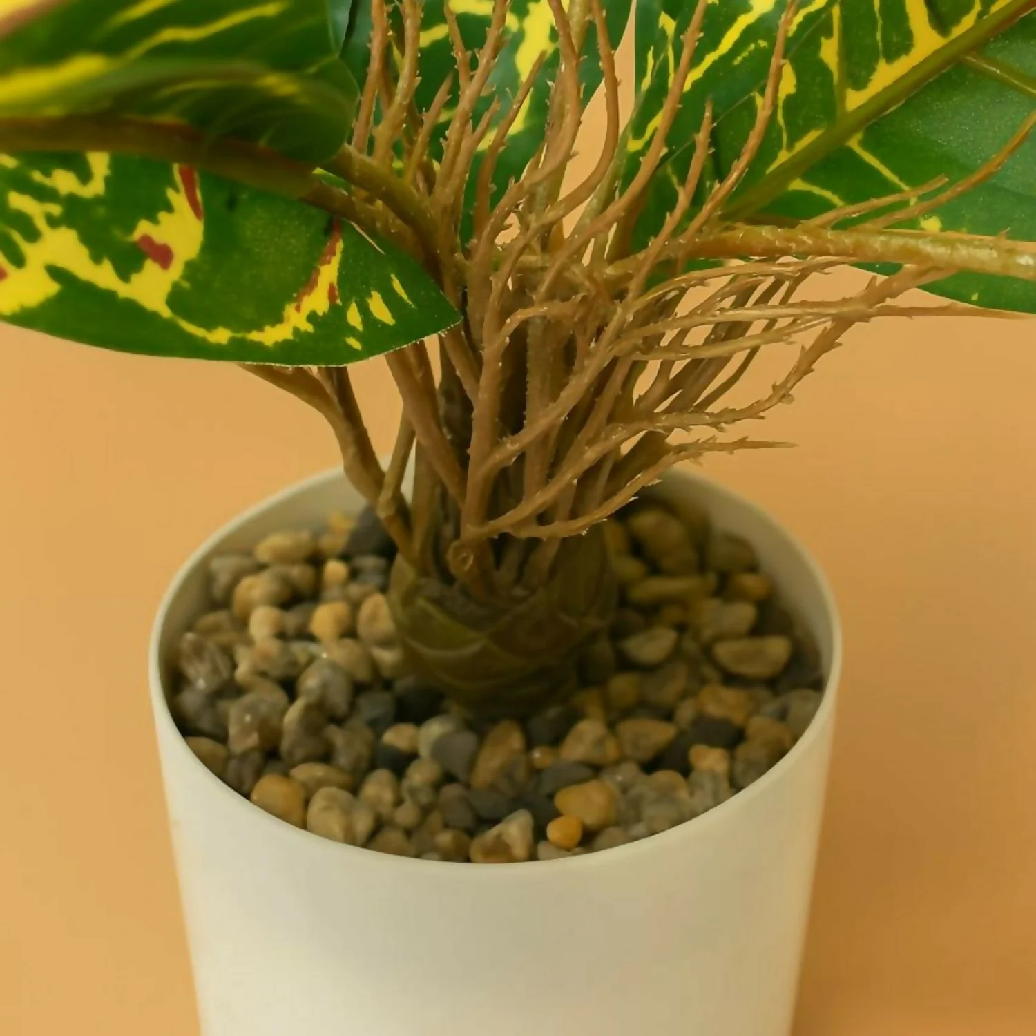 Artificial Decorative Leaf Plant with Pot for Home & Office Table Décor - Image 5