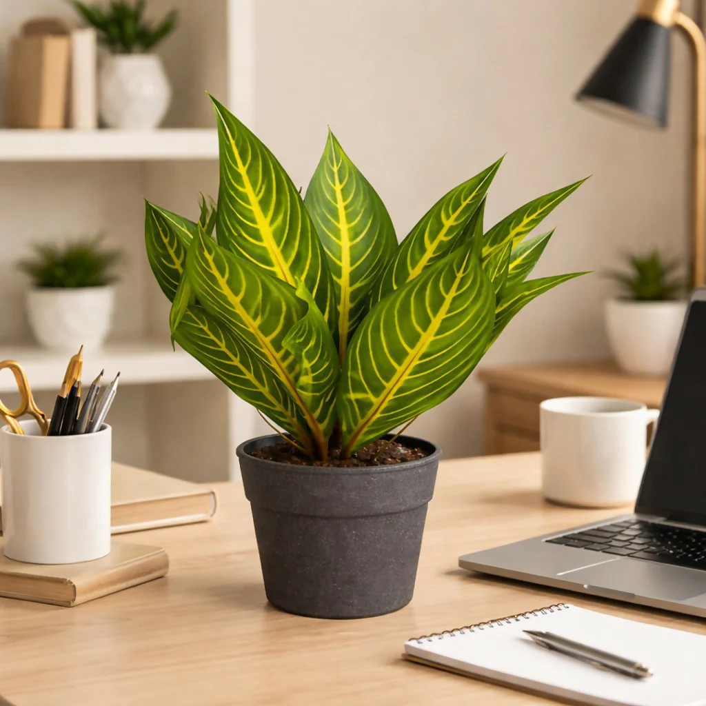 Artificial Decorative Tabletop Plant with Pot for Home & Office Décor - Image 2