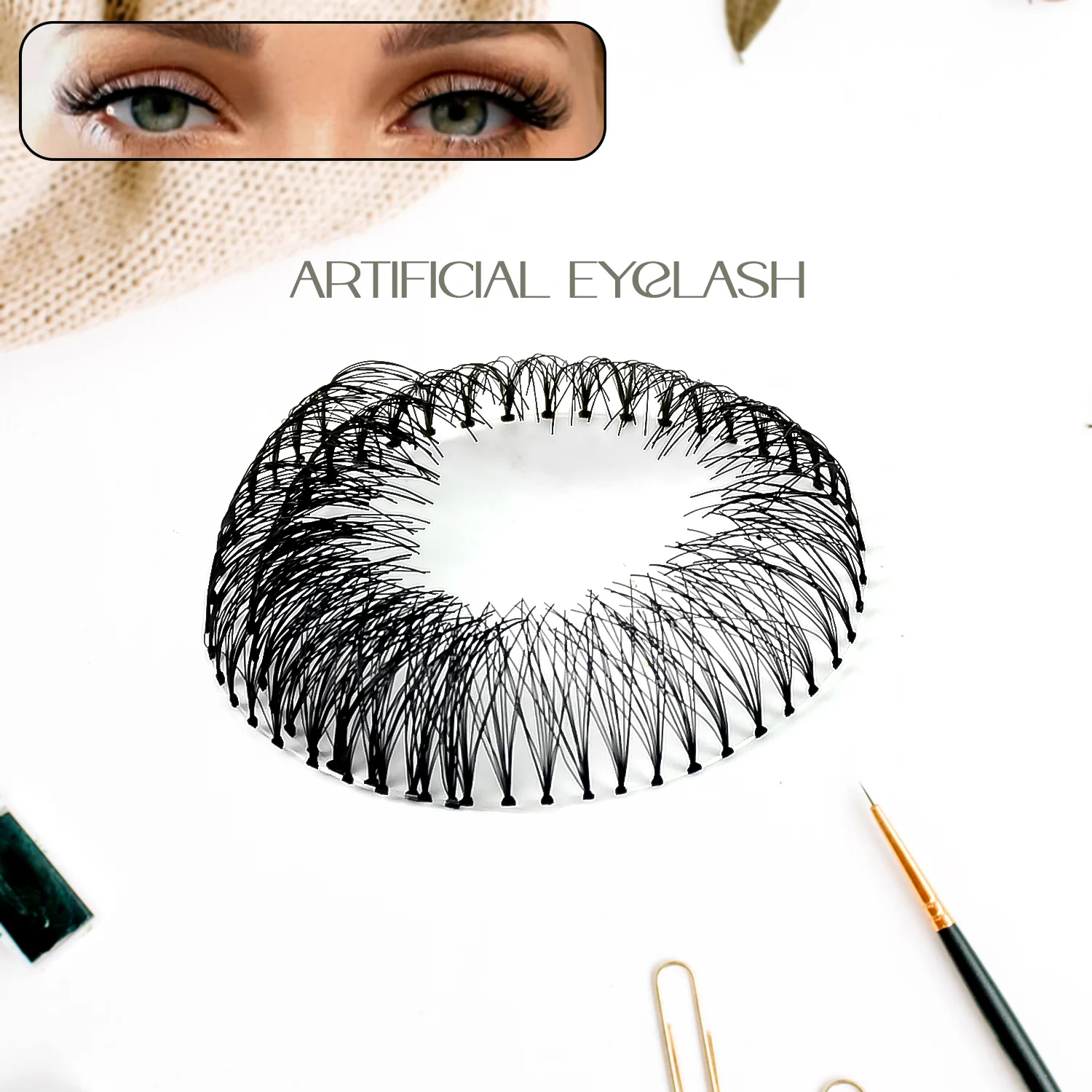Artificial / Fake Eyelash Extensions Natural & Lightweight (1 Pc / 10 Mm) - Image 3