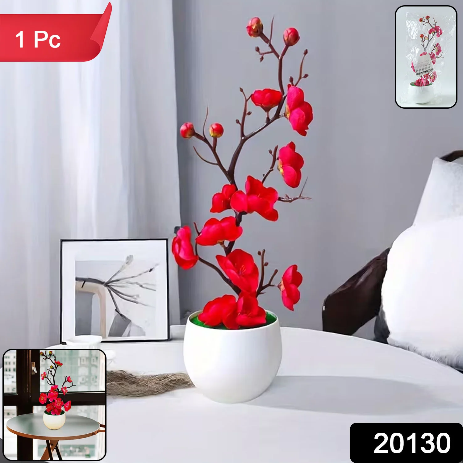 Artificial Flower Pot Plant (1 Pc) - Image 2