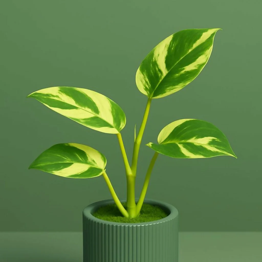 Artificial Monstera Leaf Tabletop Plant with Decorative Pot for Home Décor - Image 6