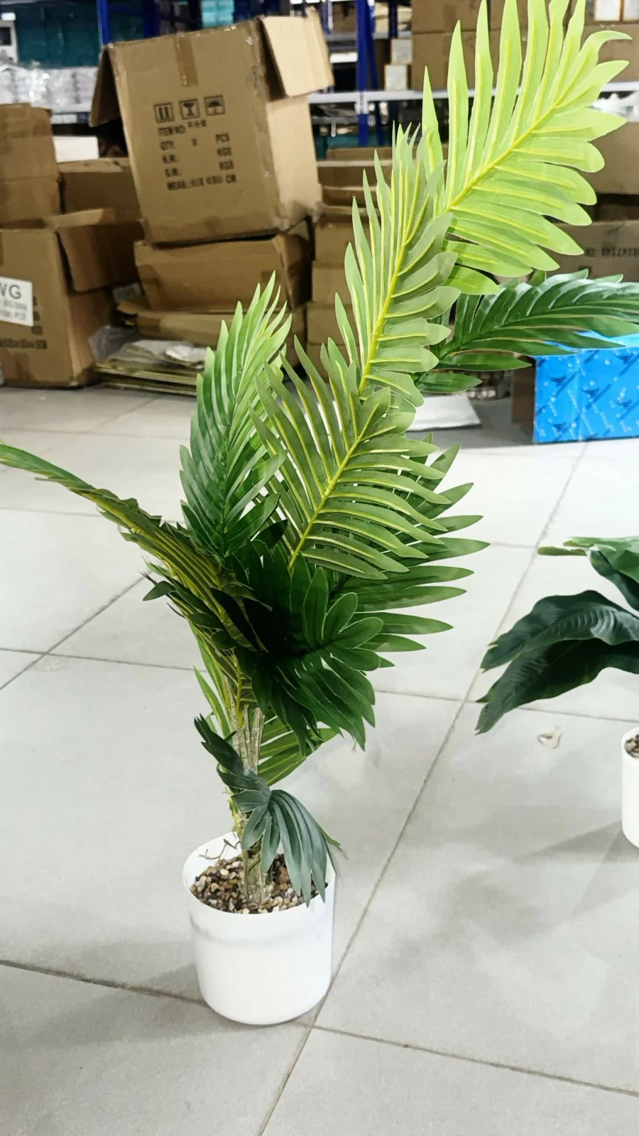 Artificial Palm Leaf Plant with Pot for Home & Office Table Décor - Image 5
