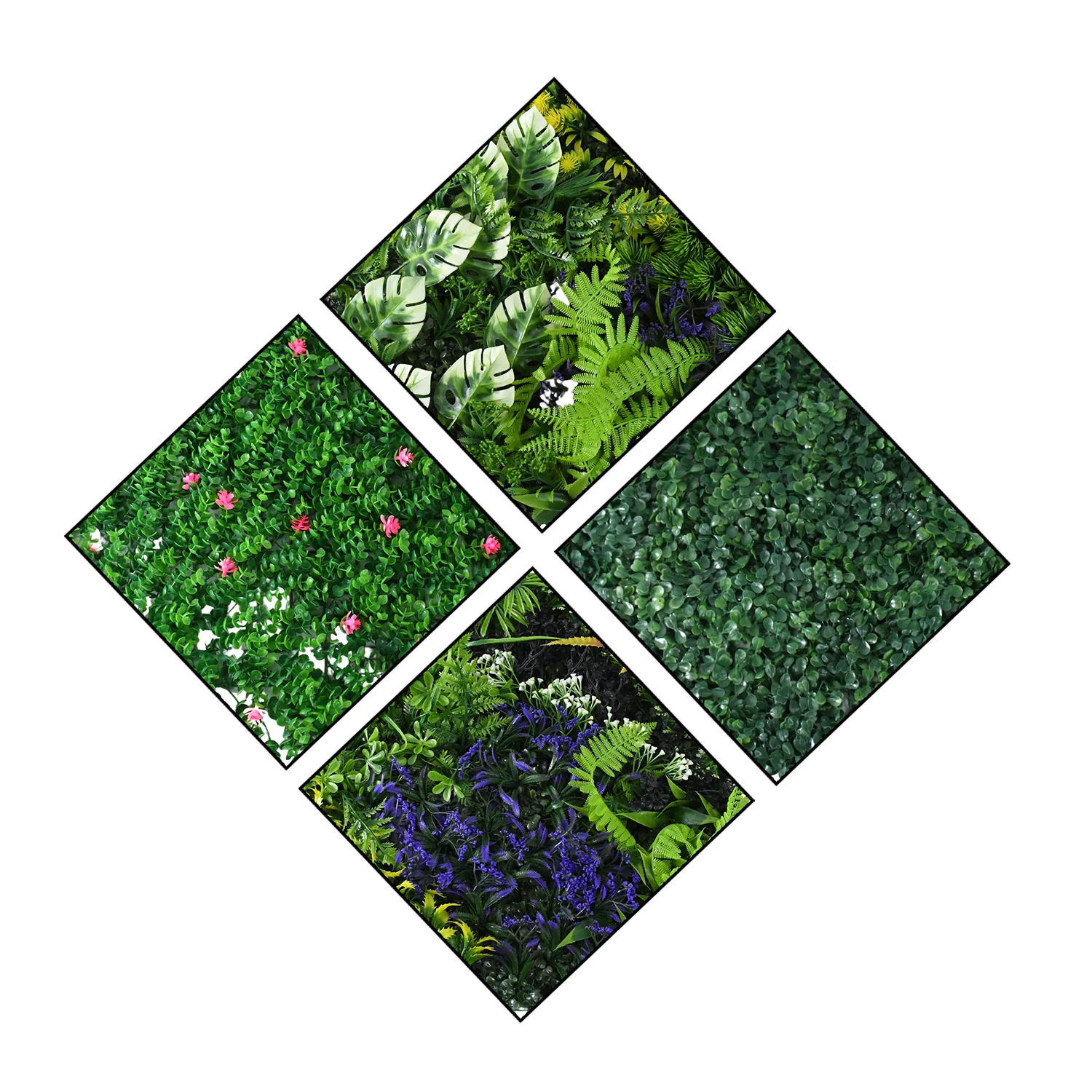 Artificial Plants Wall Topiary Wall Greenery Mat Wall Backdrop (1 Pc Mix Design) - Image 5