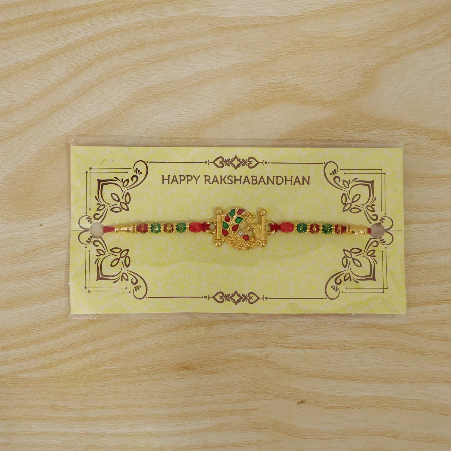 Artistic Peacock Pattern Designer Rakhi (1 Pc) - Image 10