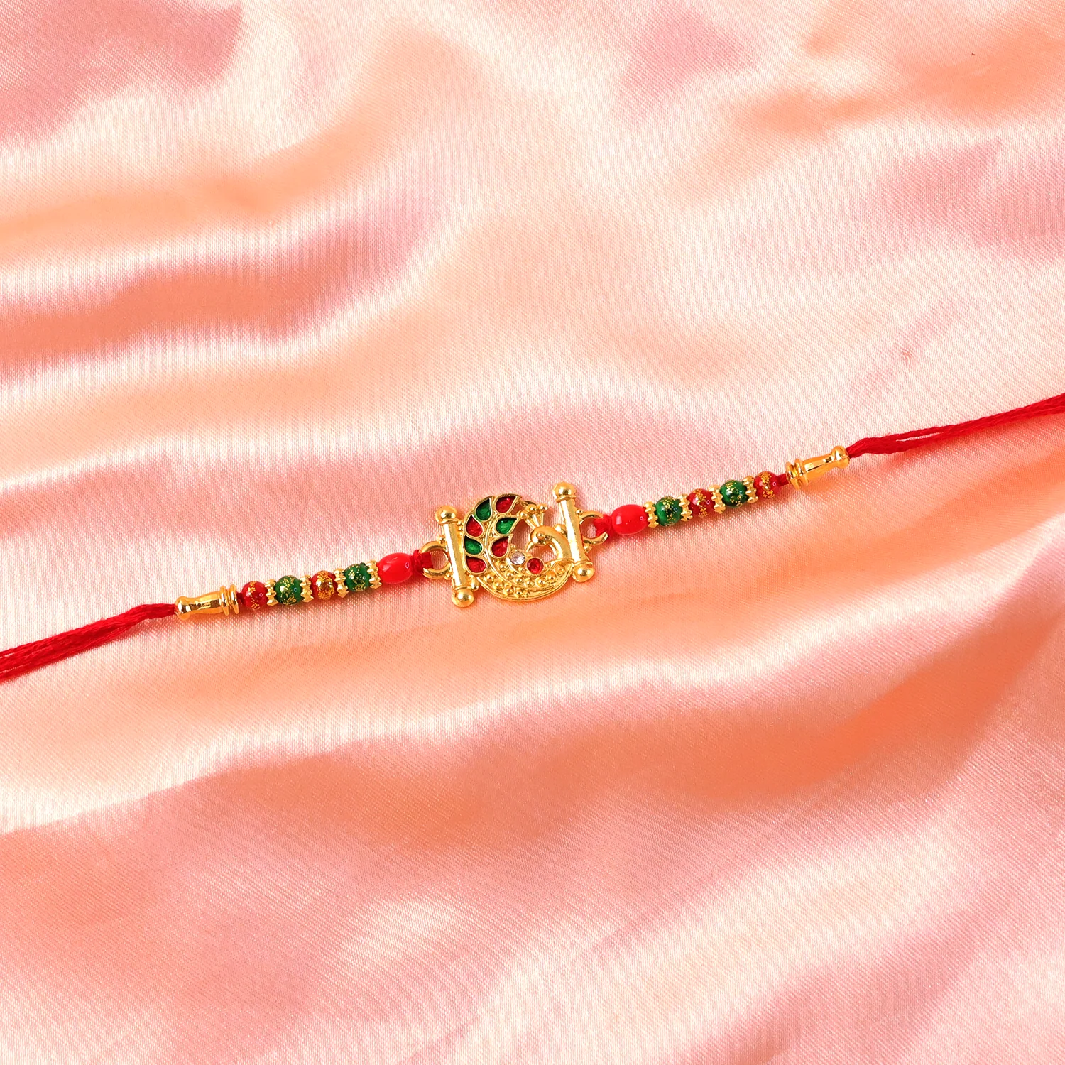Artistic Peacock Pattern Designer Rakhi (1 Pc) - Image 3