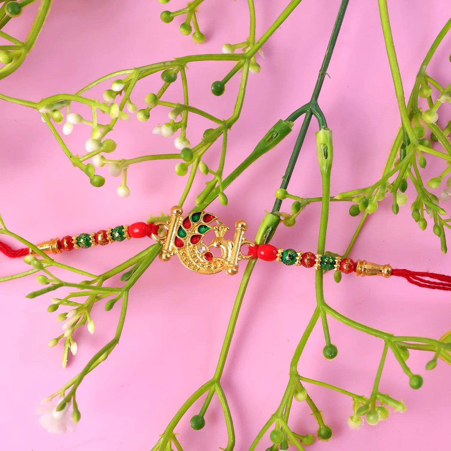 Artistic Peacock Pattern Designer Rakhi (1 Pc) - Image 5