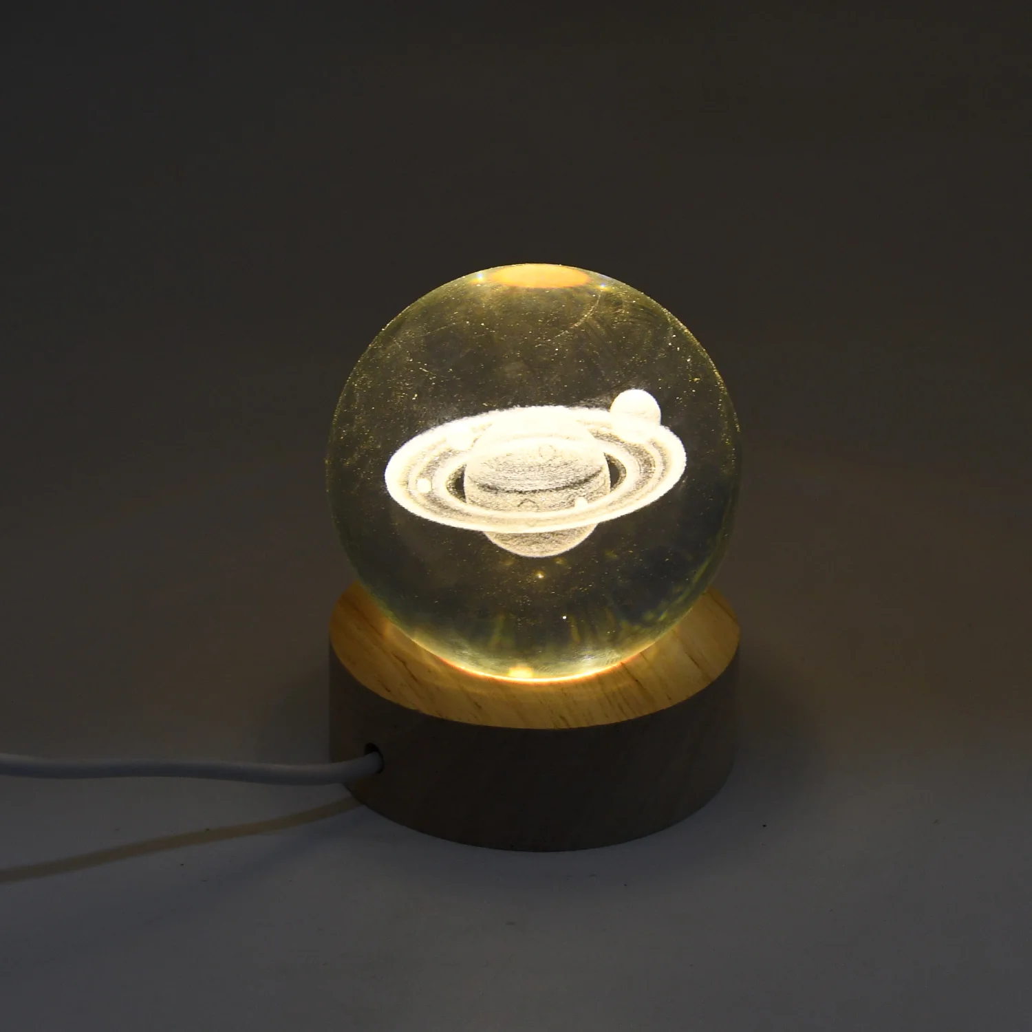 Astronaut  3D Crystal Ball lamps With Wood Base (1 Pc) - Image 4