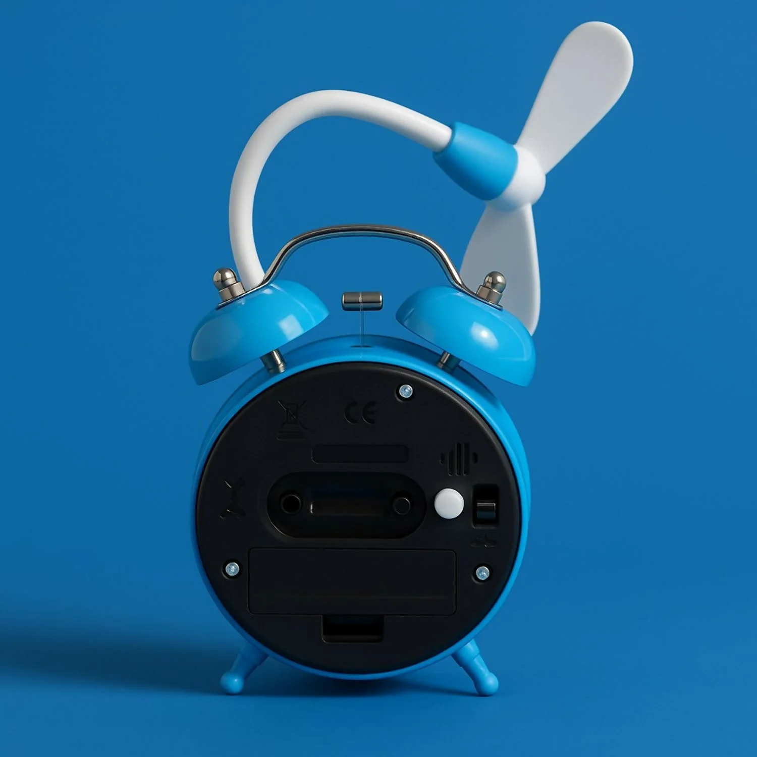 Astronaut Design Kids Alarm Clock with Cooling Fan | Cute Blue Cartoon Space Themed Table Clock for Kids Bedroom, Study Table & Gifting | Silent Analog Quartz Clock with Fan – Battery Operated - Image 3