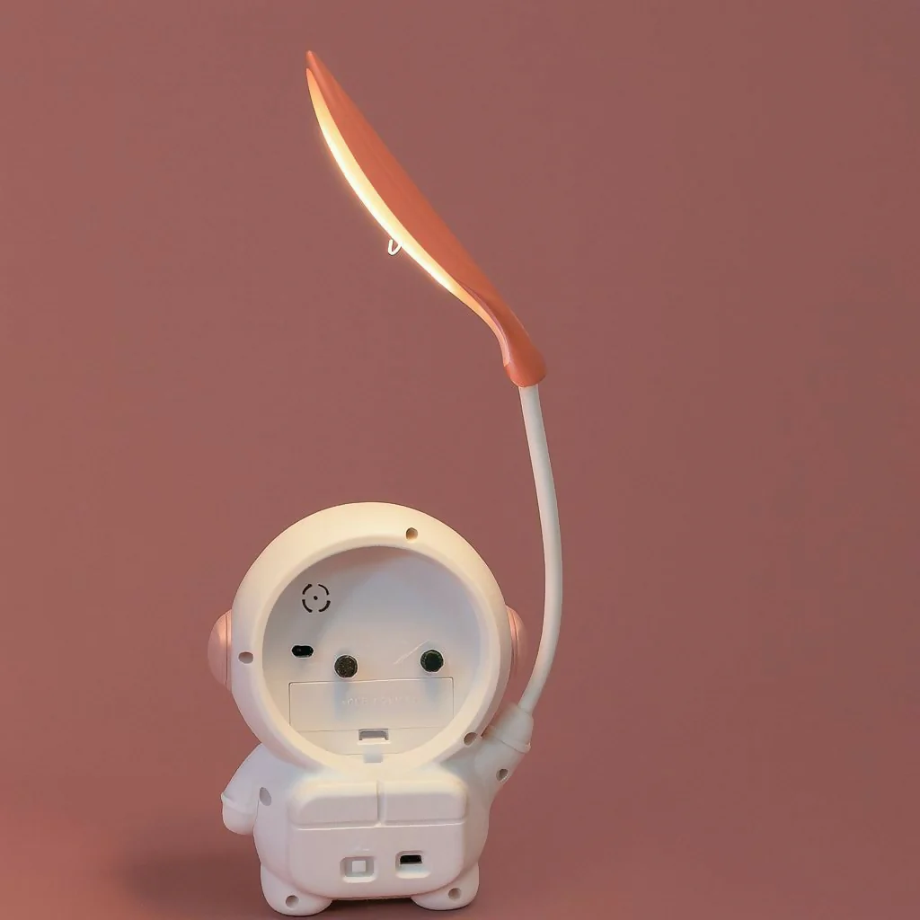 Astronaut Desk Lamp with Alarm Clock for Kids Room, Study Table & Bedside - Image 4