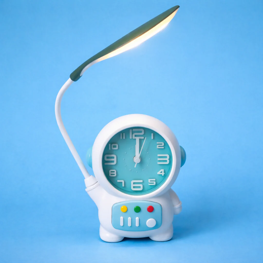 Astronaut Desk Lamp with Alarm Clock for Kids Room, Study Table & Gifting - Image 2