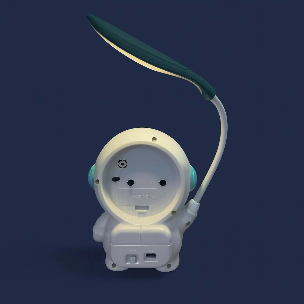 Astronaut Desk Lamp with Alarm Clock for Kids Room, Study Table & Gifting - Image 4