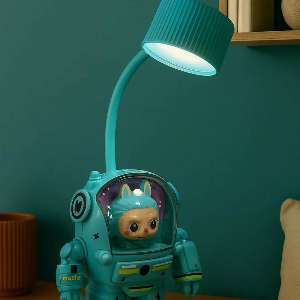 Astronaut Desk Lamp with Pencil Sharpener & LED Light for Kids - Image 3