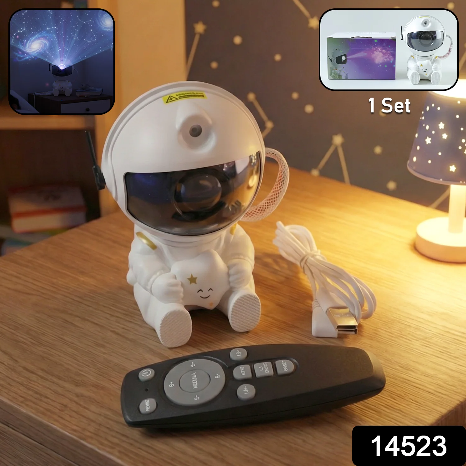 Astronaut Galaxy Star Projector Night Light with Remote Control (1 Pc) - Image 2