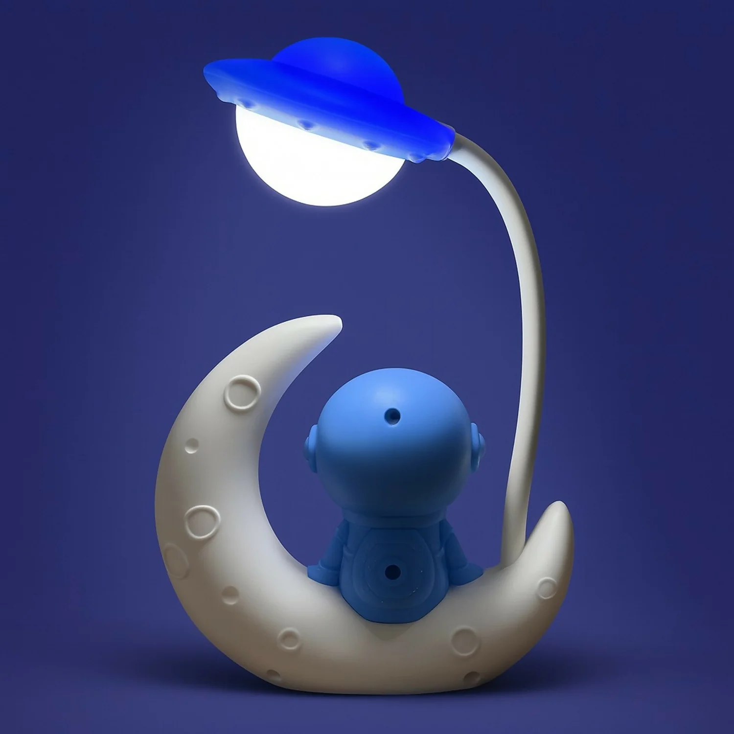 Astronaut Moon LED Night Lamp with Adjustable Stand, Soft Warm Light for Kids, Bedroom, Study Table, Baby Room, Home Decor & Gifting - Image 3