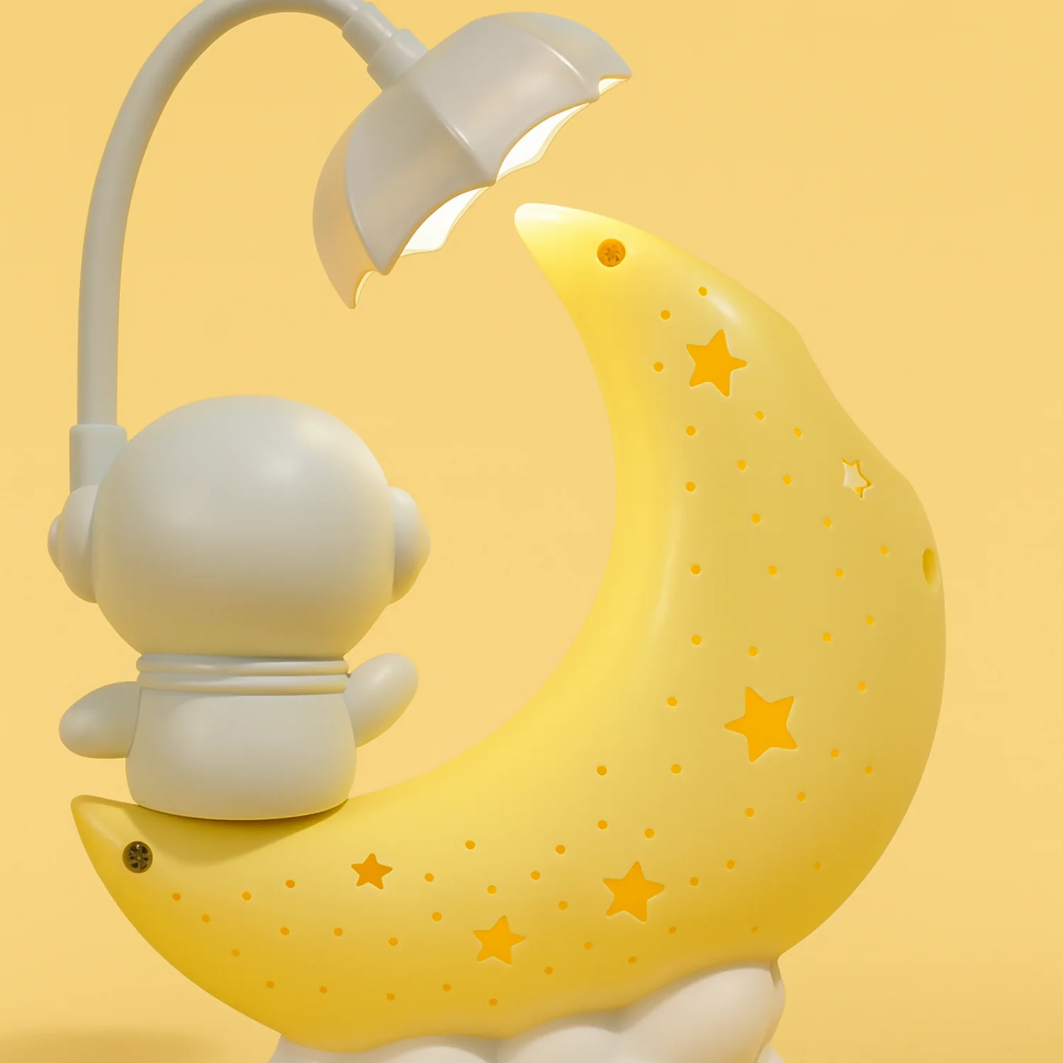 Astronaut Moon LED Night Lamp with Warm Glow for Kids Room, Bedroom, Nursery, Study Table & Gift - Image 4