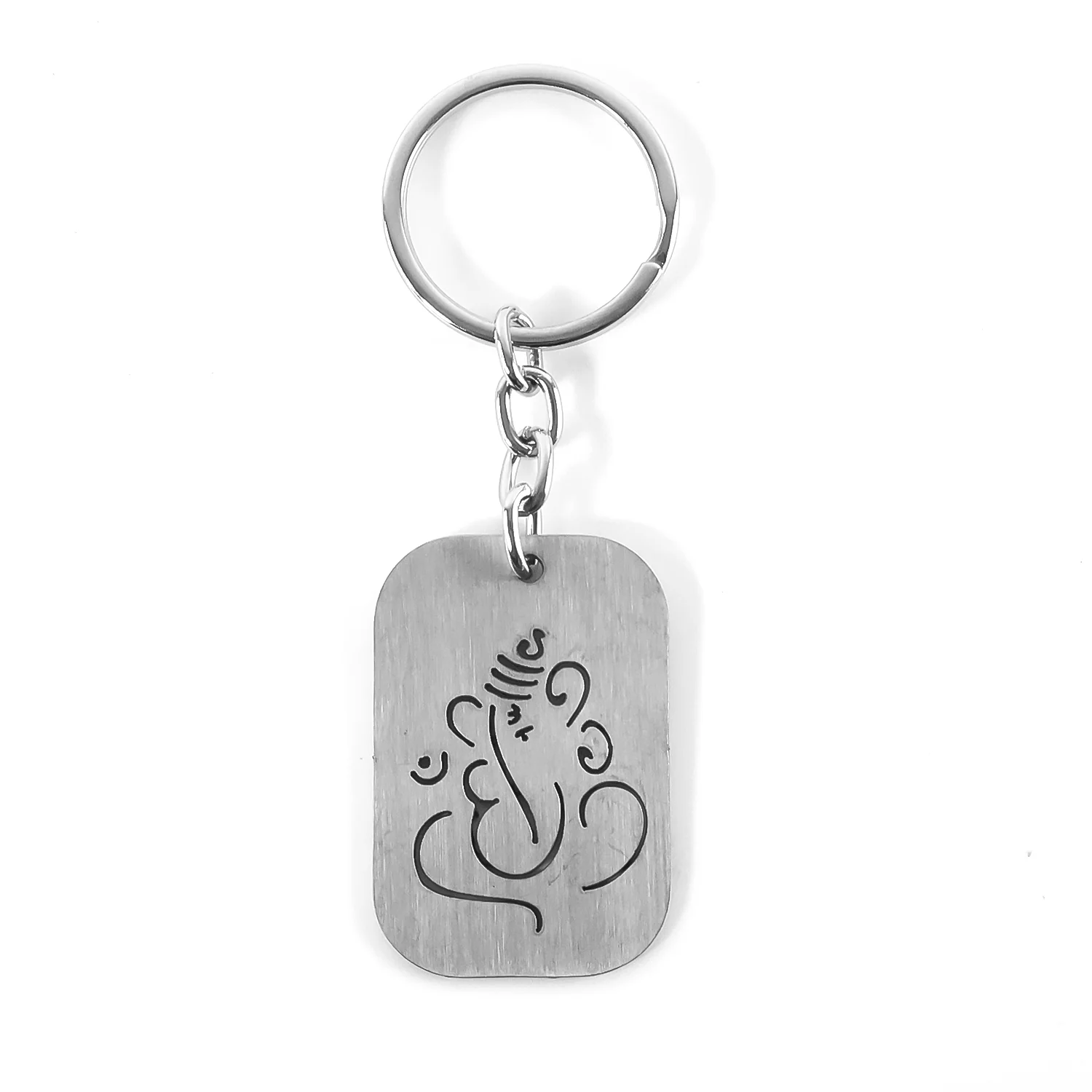 Auspicious Ganesh Cut-Out Metal Keychain - (1 Pc) - Image 5