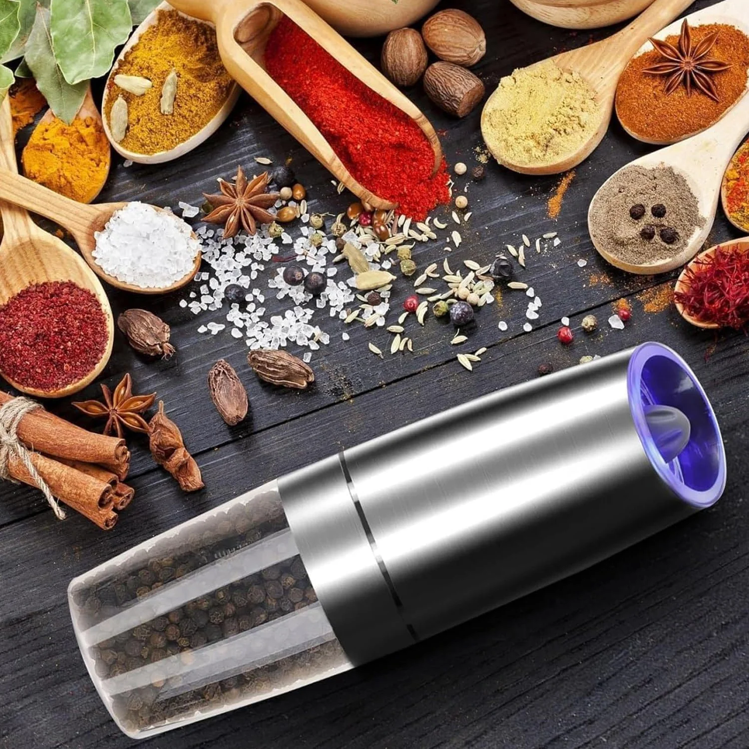Automatic Gravity Electric Salt and Pepper Grinder Mill (1 Pc) - Image 3