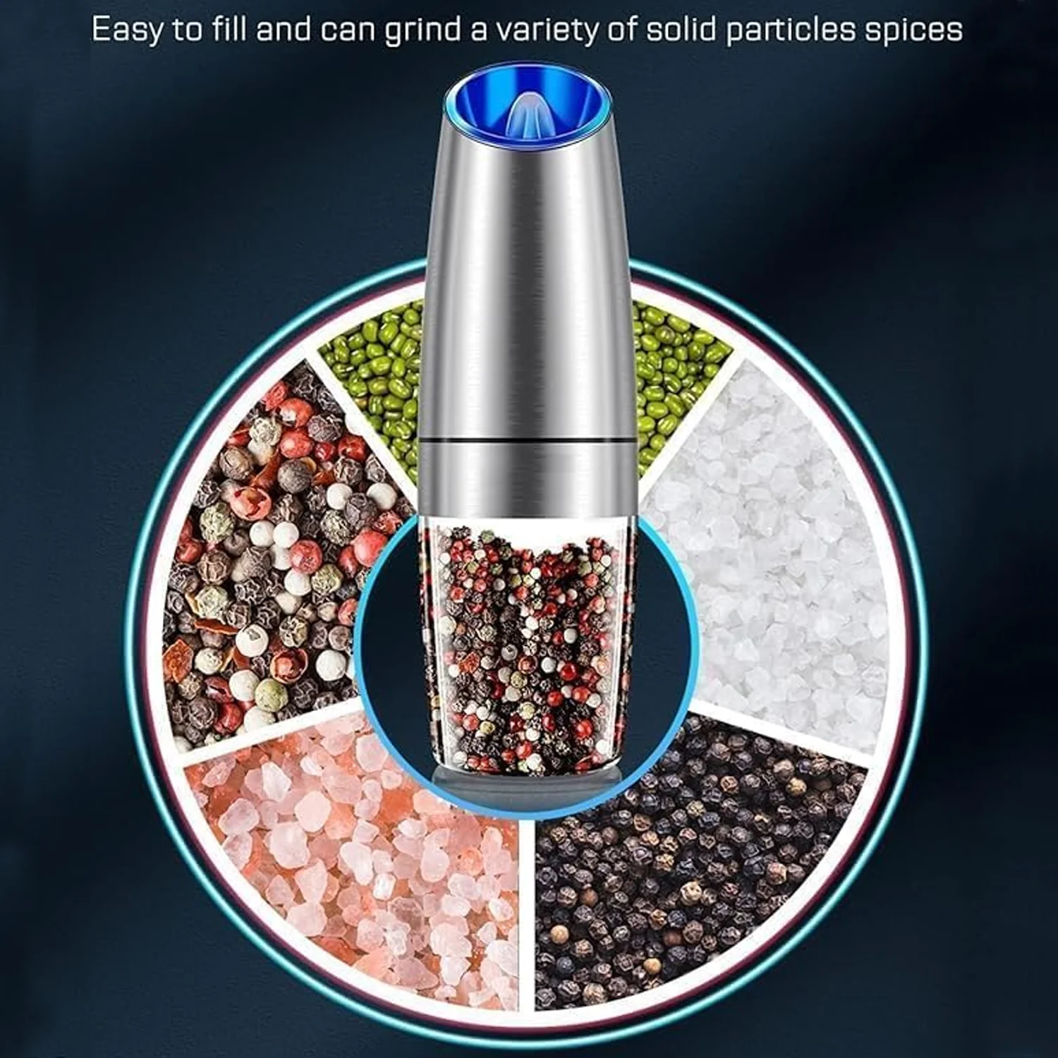 Automatic Gravity Electric Salt and Pepper Grinder Mill (1 Pc) - Image 4