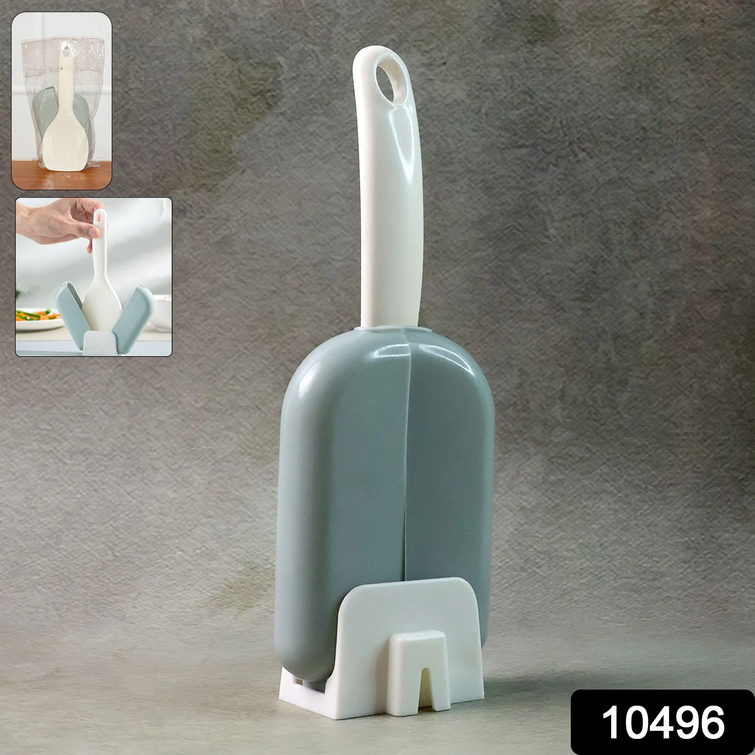 Automatic Open & Close Kitchen Rice Spoon Holder with Dust Cover - Image 2