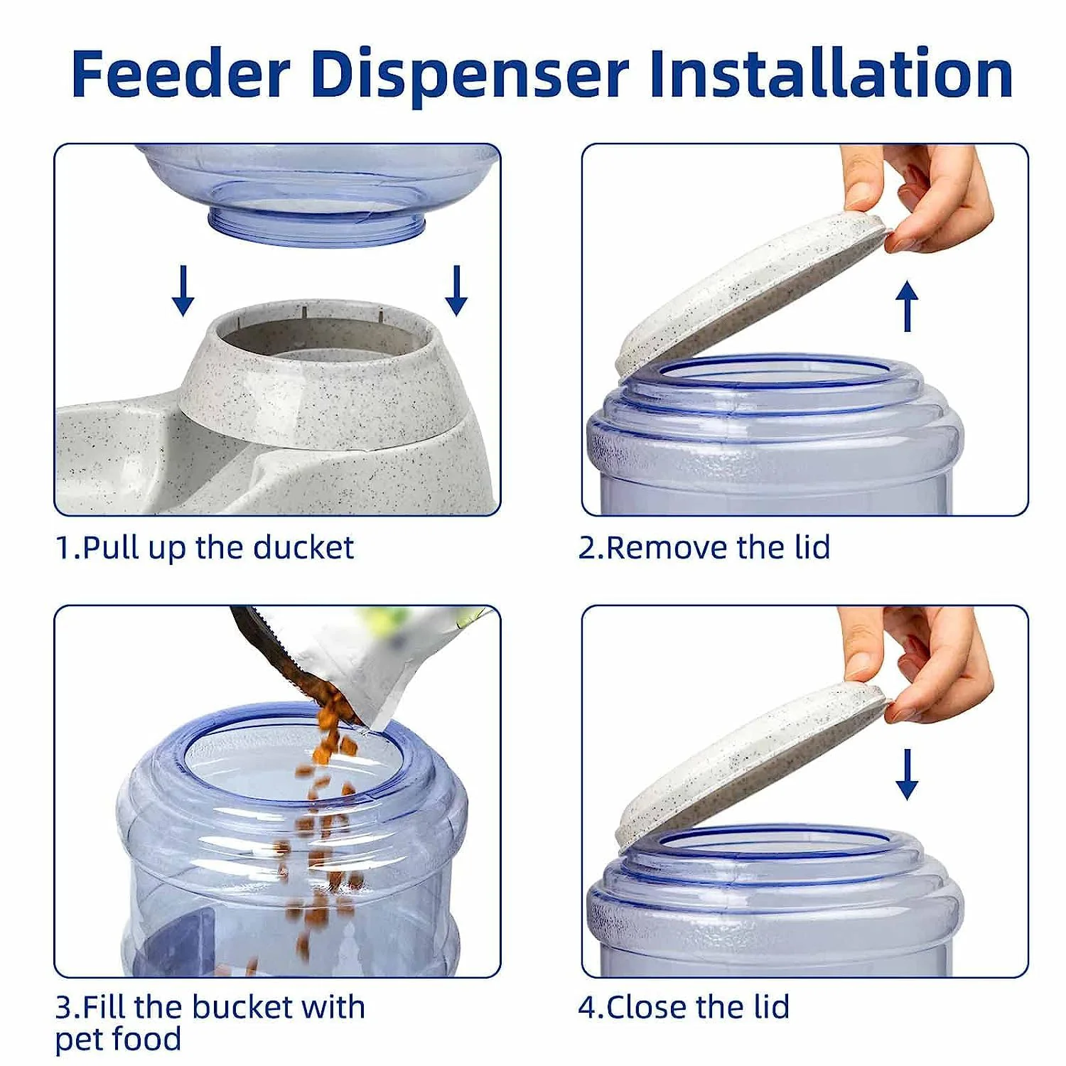 Automatic Pet Food Dispenser Self-Dispensing Pet Feeder Food Dispenser - Image 4