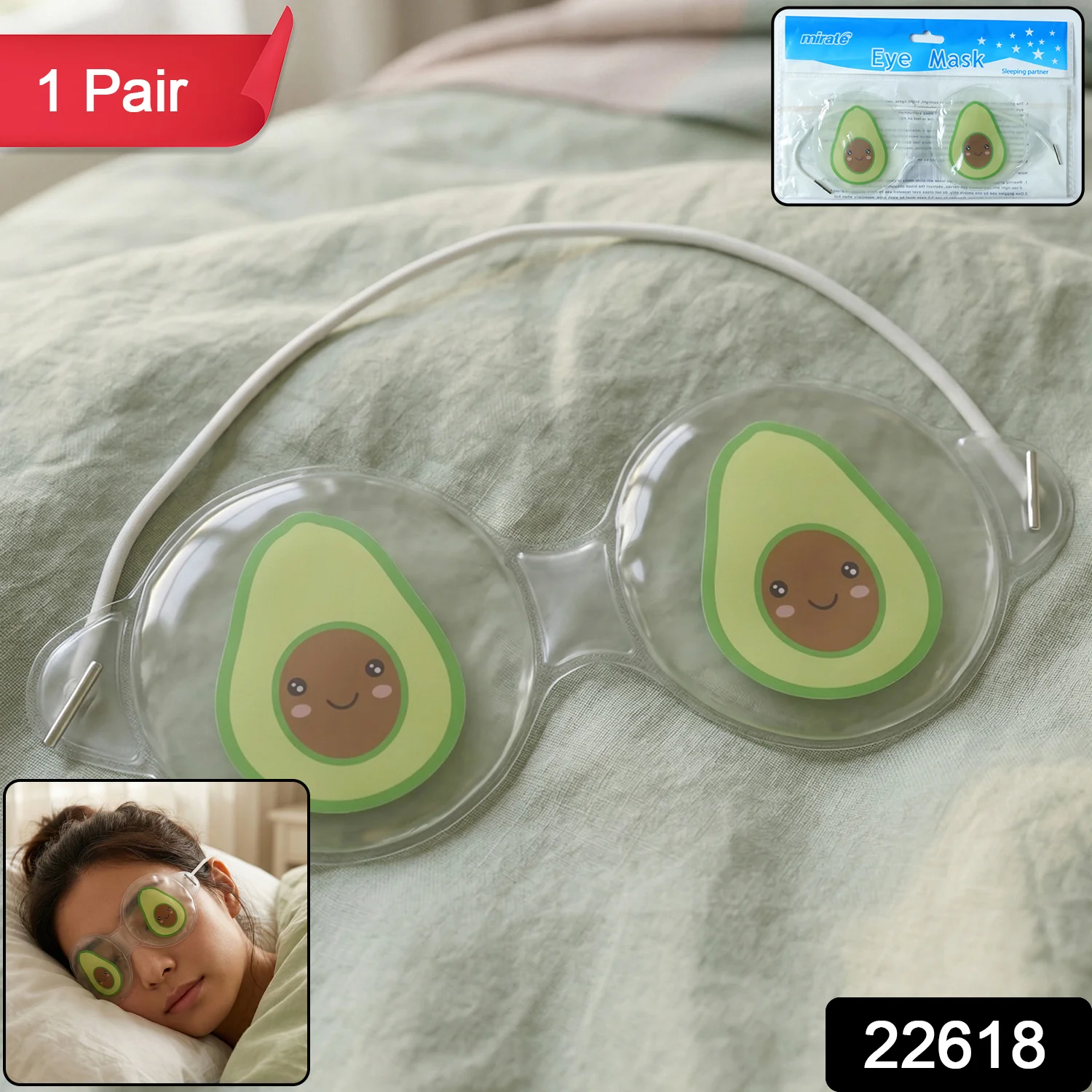 Reusable Eye Cooling Gel Eye Mask (1 Pair, Mix Gel Mask) - Image 2