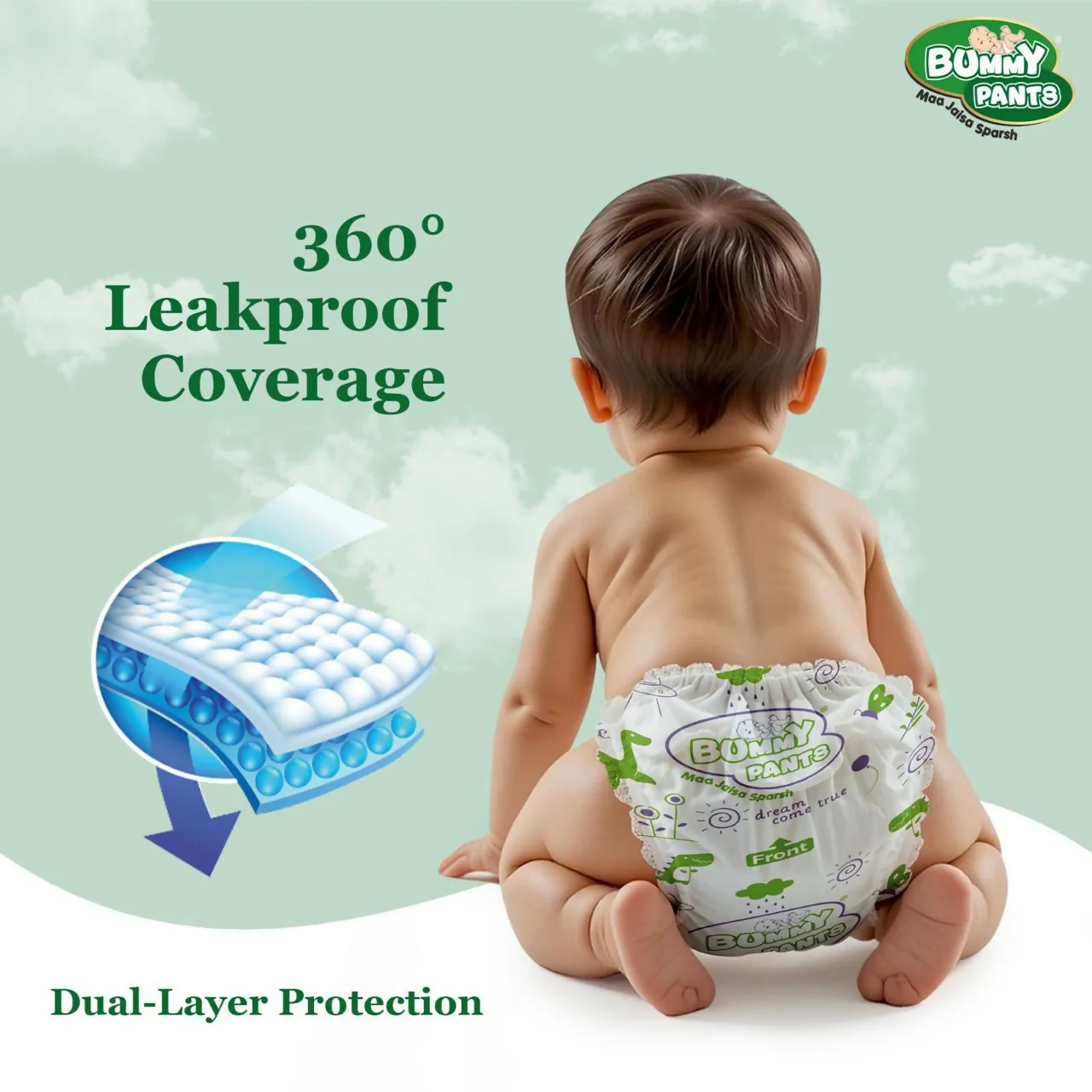 Baby Diaper Pants with 360° Leakproof Protection – Ultra Dry, Fast Absorption, Rash-Free Comfort - Image 8