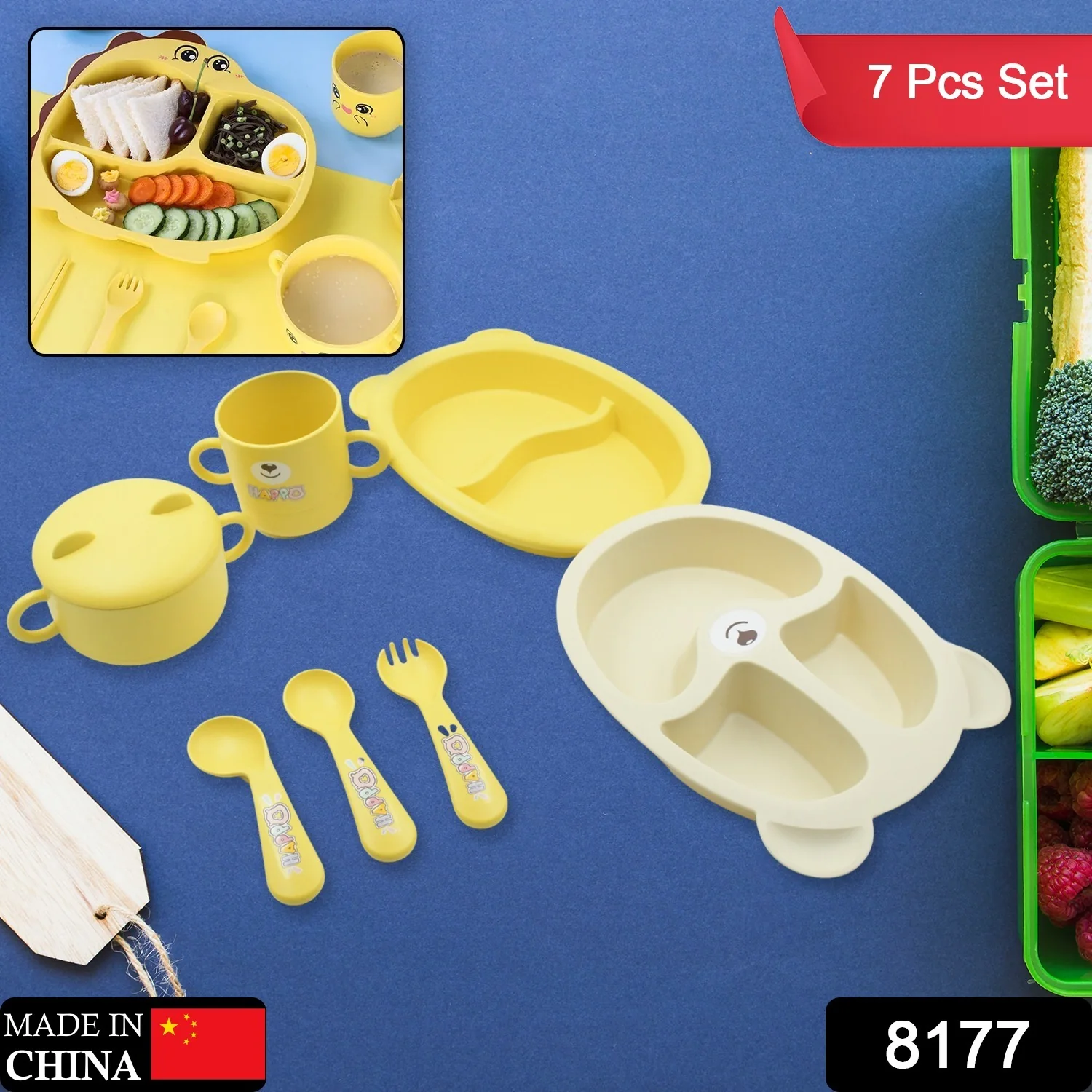 Baby Feeding Set For Kids And Toddlers (7 pcs set) - Image 2