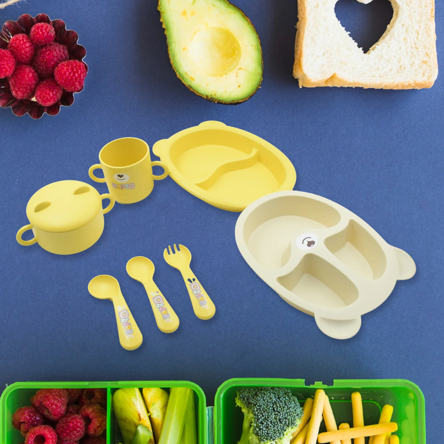 Baby Feeding Set For Kids And Toddlers (7 pcs set) - Image 3