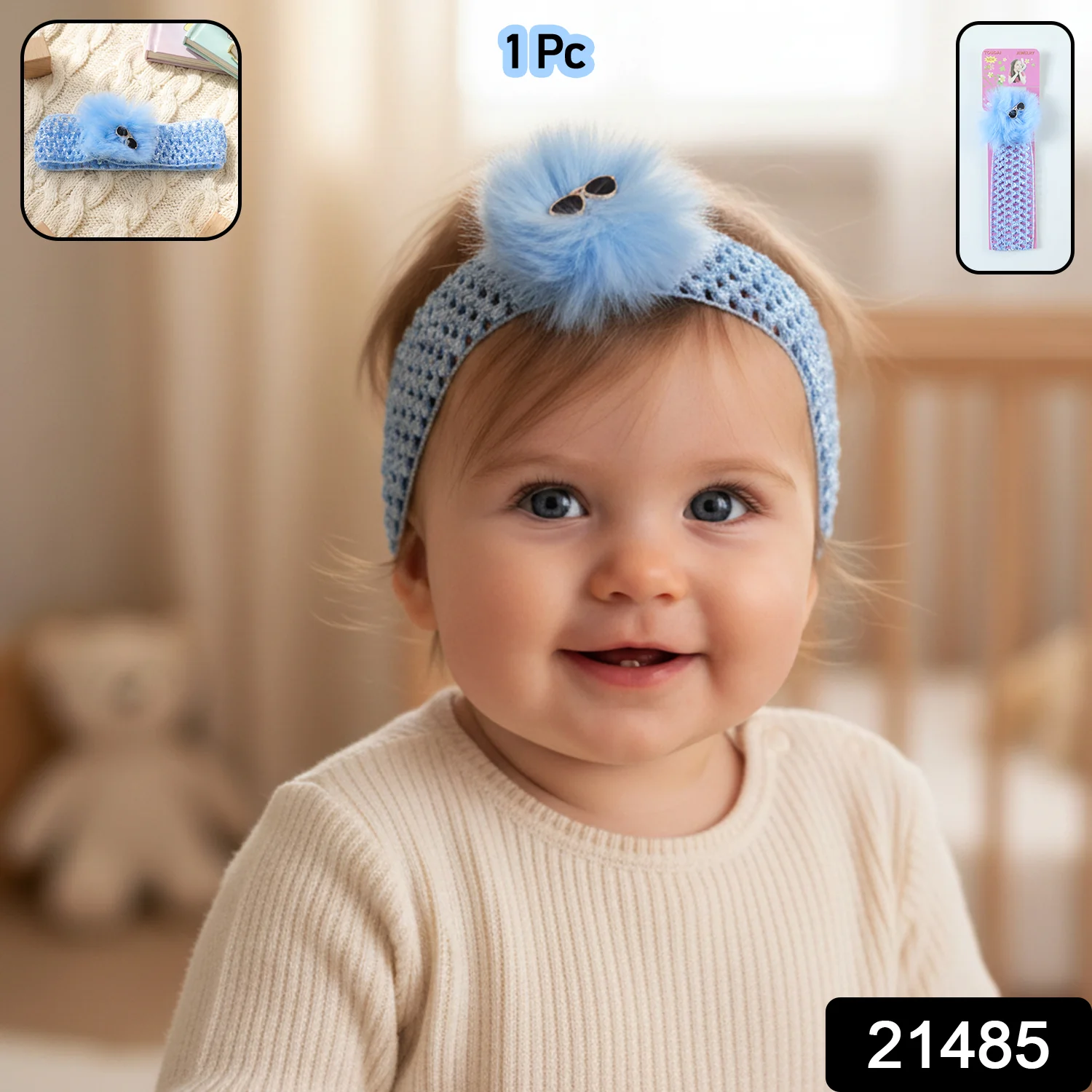 Baby Girls Cute Hair Band with Soft Elastic Stretch Headband (1 Pc) - Image 2