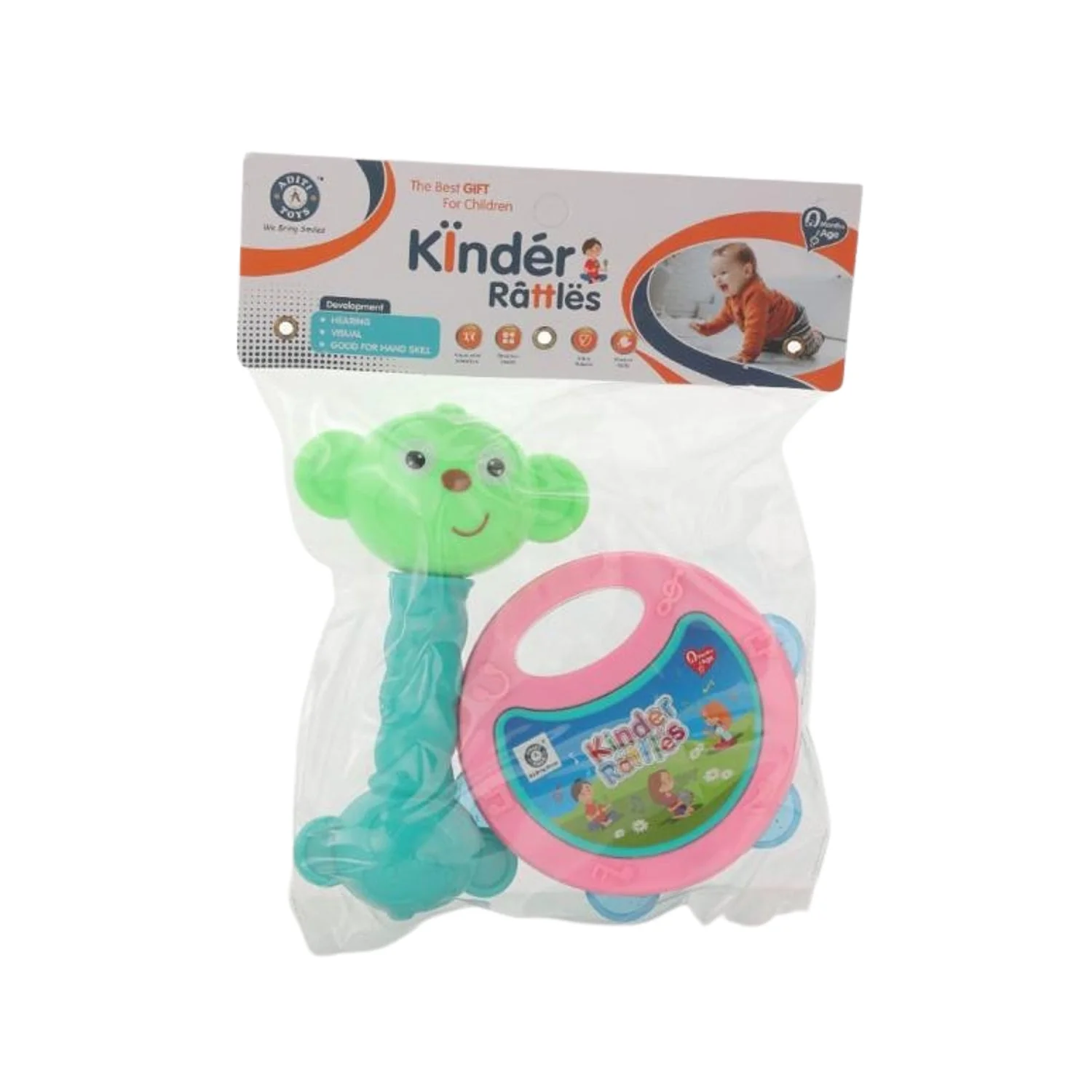 AT40 2Pc Rattles Baby Toy game for kids and babies for playing and enjoying purposes - Image 3