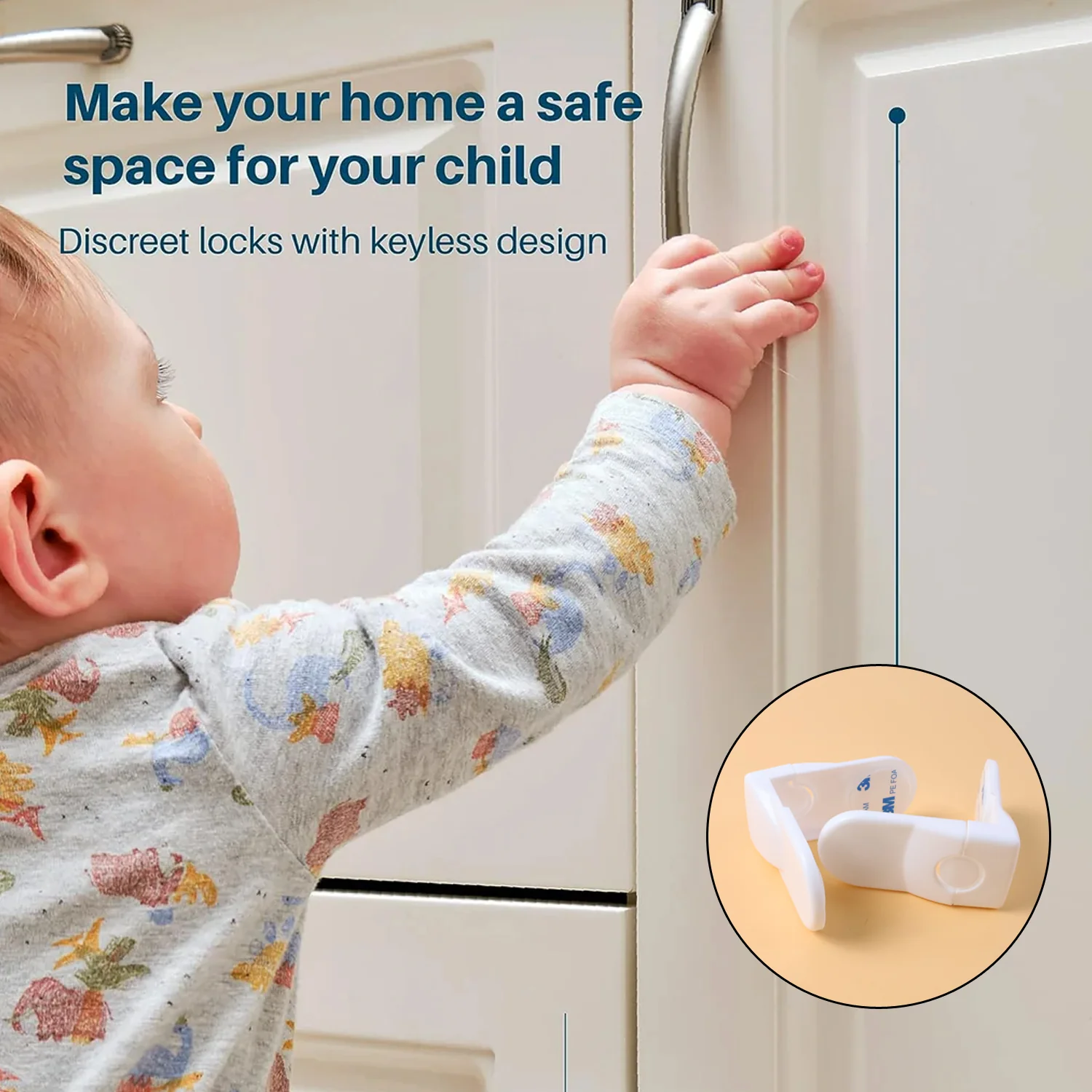 Baby Safety Cabinet Lock (2 Pc Set) - Image 7