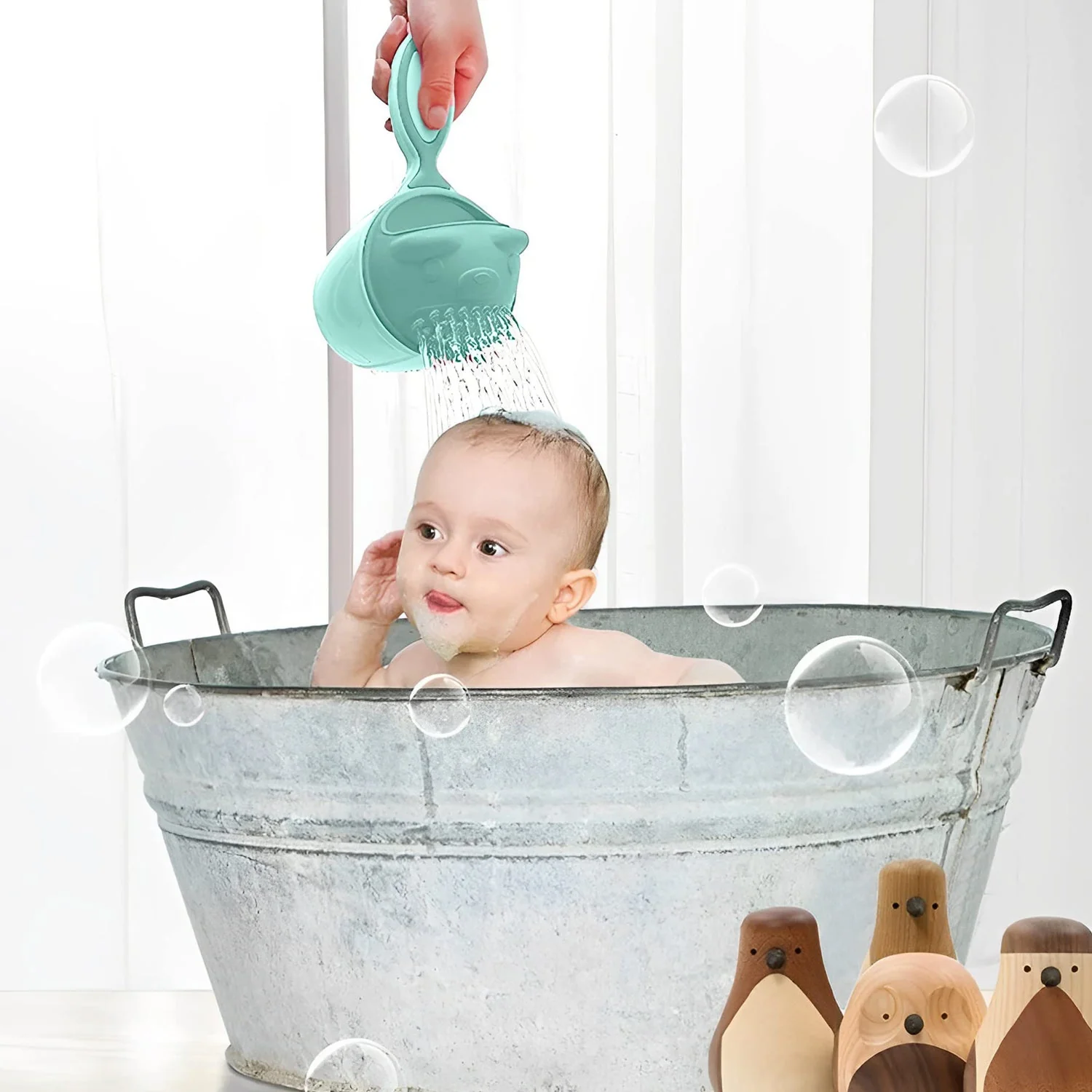 Baby Shampoo Shower Cup – Safe Soft Bath Tumbler for Kids’ Hair Washing - Image 3