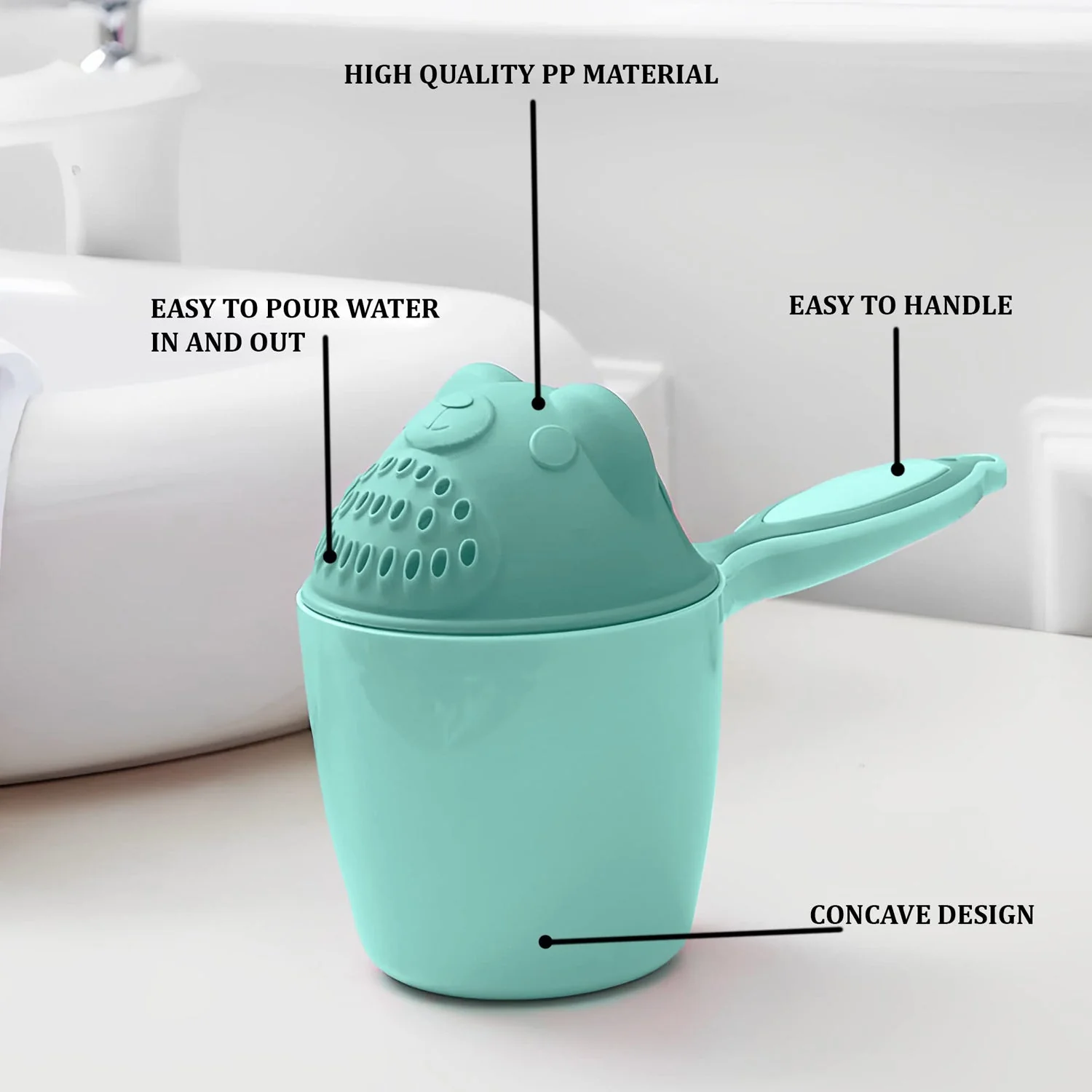 Baby Shampoo Shower Cup – Safe Soft Bath Tumbler for Kids’ Hair Washing - Image 4