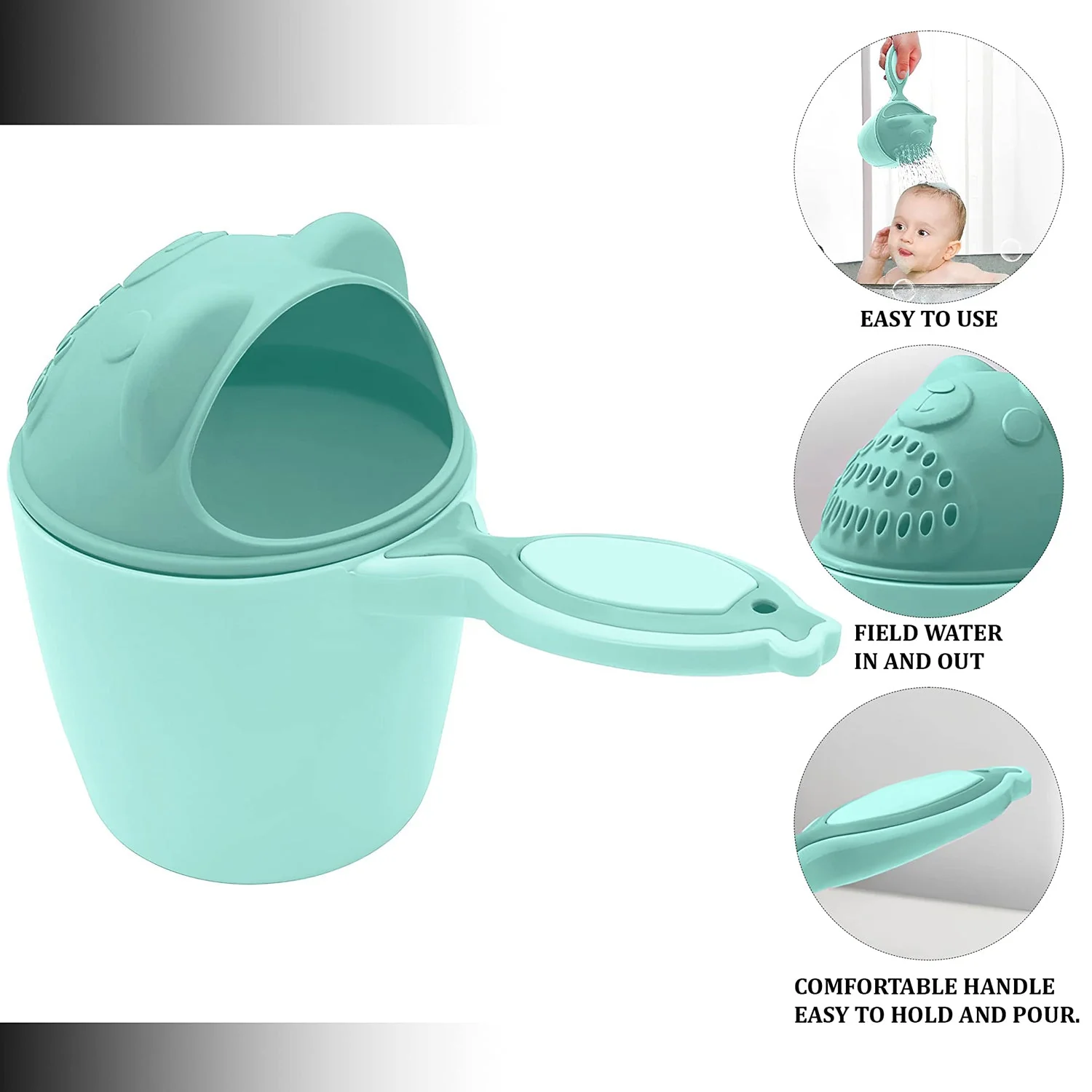 Baby Shampoo Shower Cup – Safe Soft Bath Tumbler for Kids’ Hair Washing - Image 5