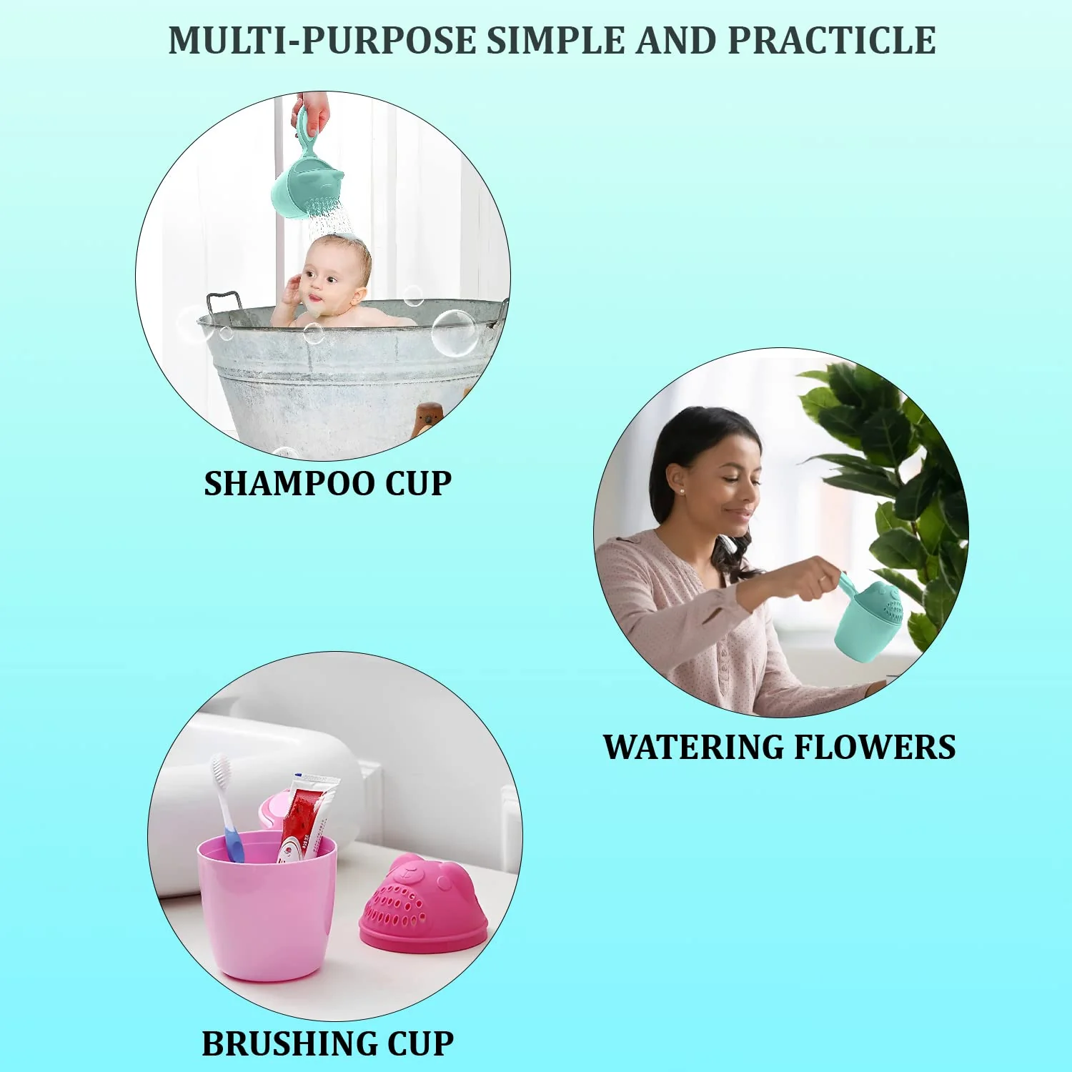 Baby Shampoo Shower Cup – Safe Soft Bath Tumbler for Kids’ Hair Washing - Image 6